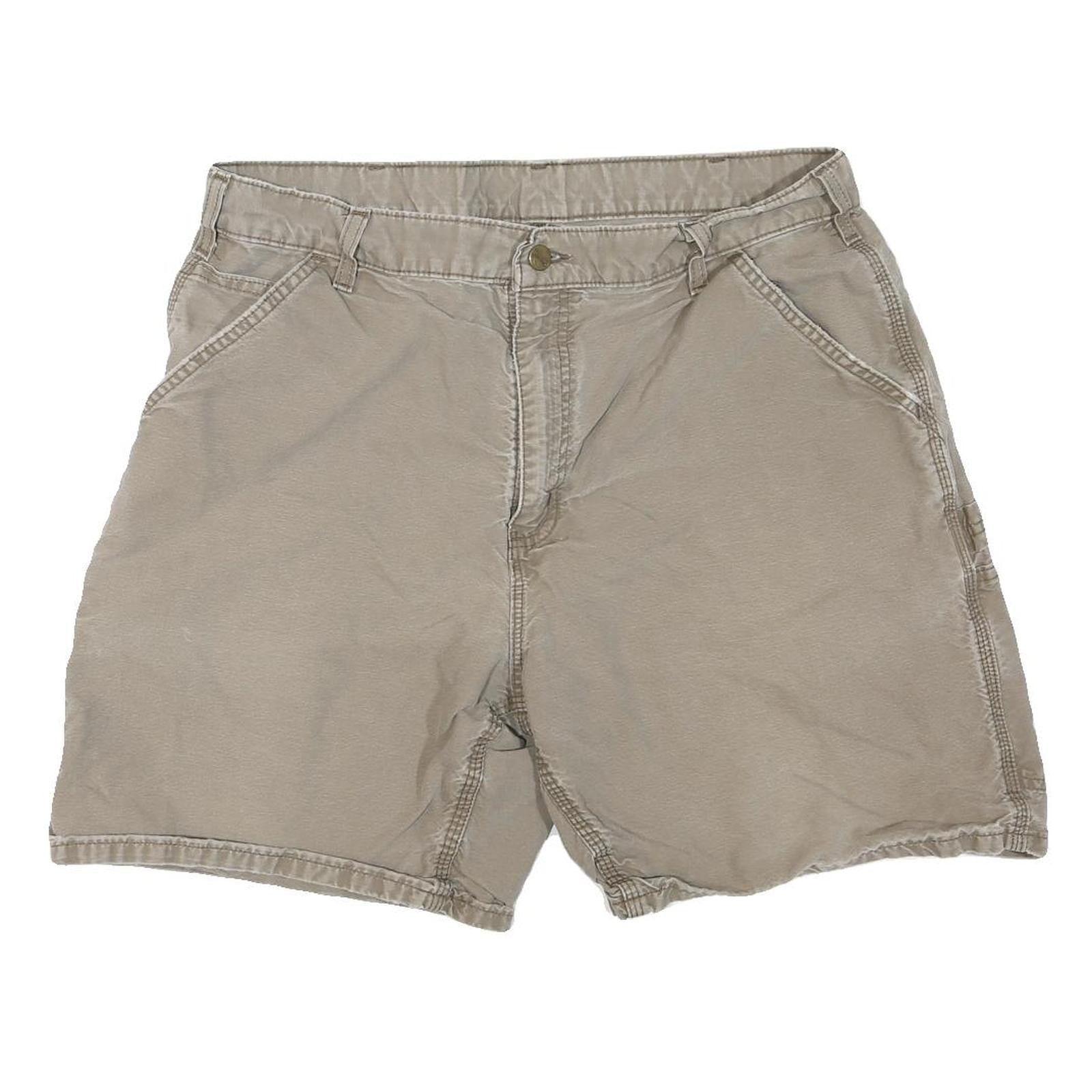CARHARTT Mens Shorts Beige Casual Plain M W34 Workwear Durable Cotton Refurbished - N/A refurbished available on Cerqular