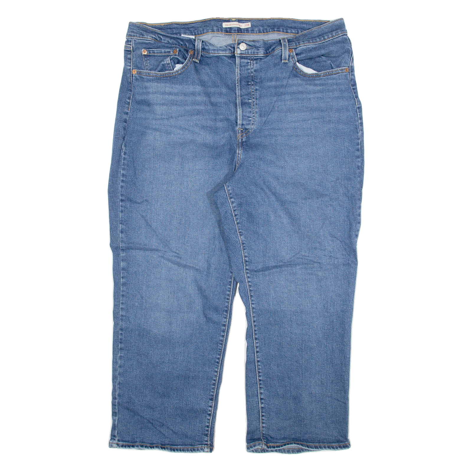 LEVI'S Womens Jeans Blue Relaxed Straight W40 L25 Refurbished - N/A refurbished available on Cerqular