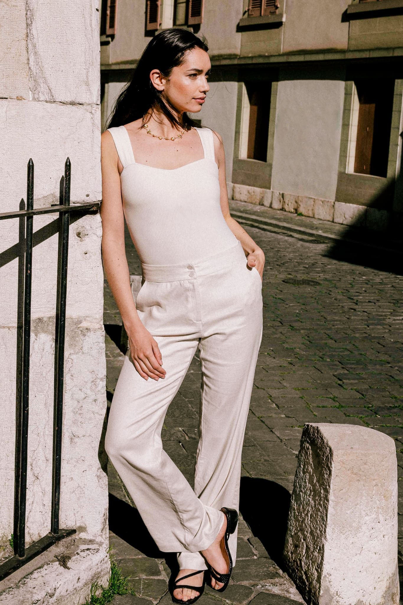 Pantalon Laurier beige | Size: 40 Refurbished - Avani Apparel refurbished available on Cerqular