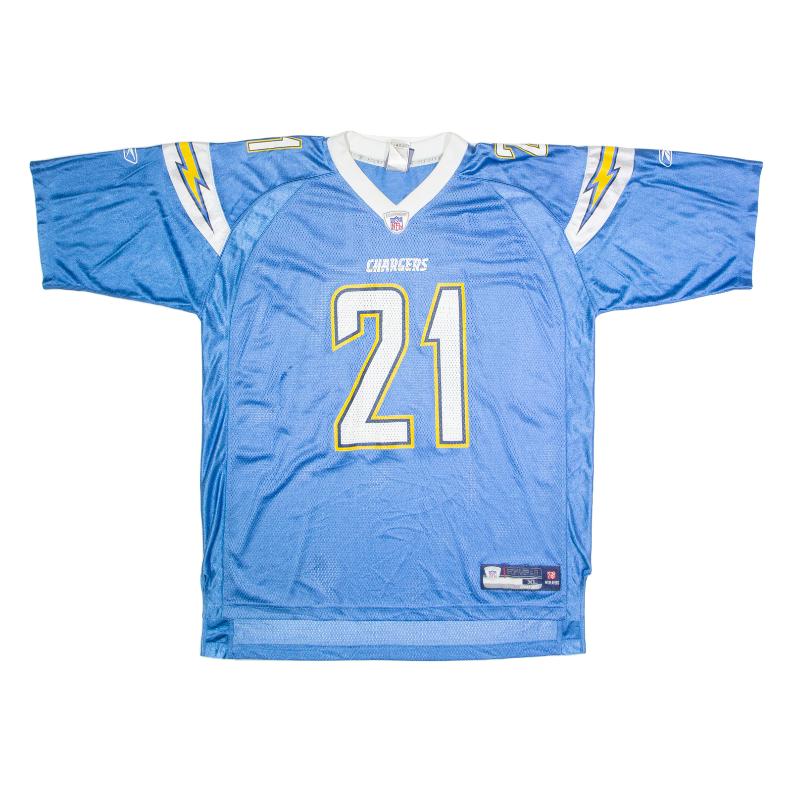 REEBOK San Diego Chargers Home #21 Tomlinson Mens Jersey Blue USA V-Neck XL Refurbished - N/A refurbished available on Cerqular