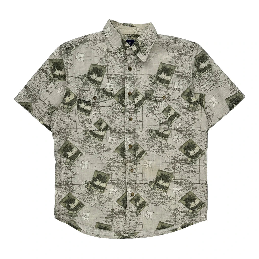 Buy Basic Editions Hawaiian Shirt - Medium Multicoloured Cotton Refurbished - $10.04 Basic Editions Hawaiian Shirt - Medium Multicoloured Cotton Refurbished - Thrifted (note: this is a term often used to describe second- refurbished available on Cerqular