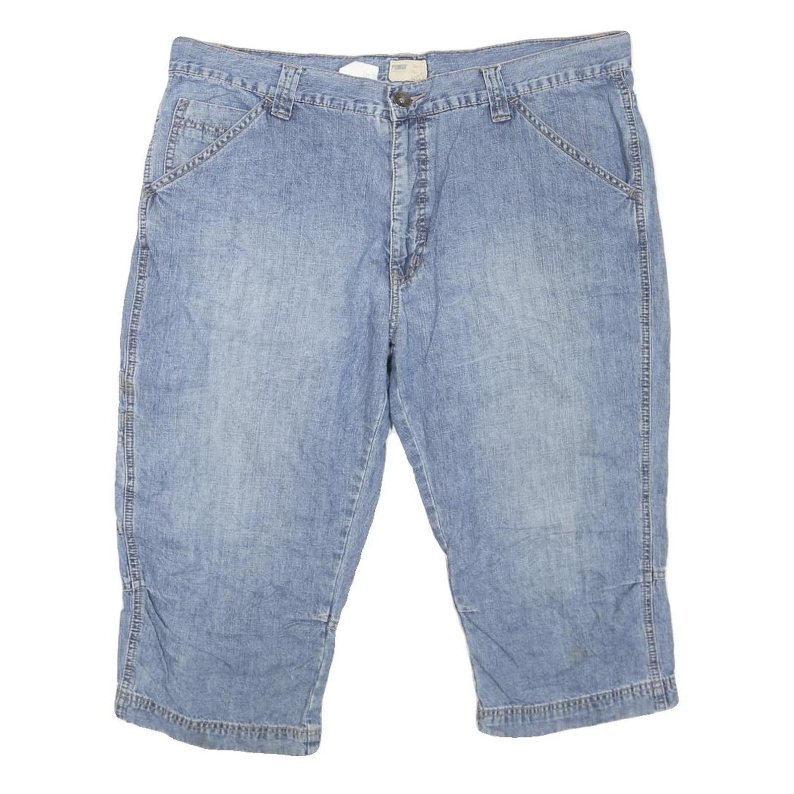 Mens Blue Casual Cotton Blend Shorts XL W42 Relaxed Fit Light Denim Style Refurbished - N/A refurbished available on Cerqular