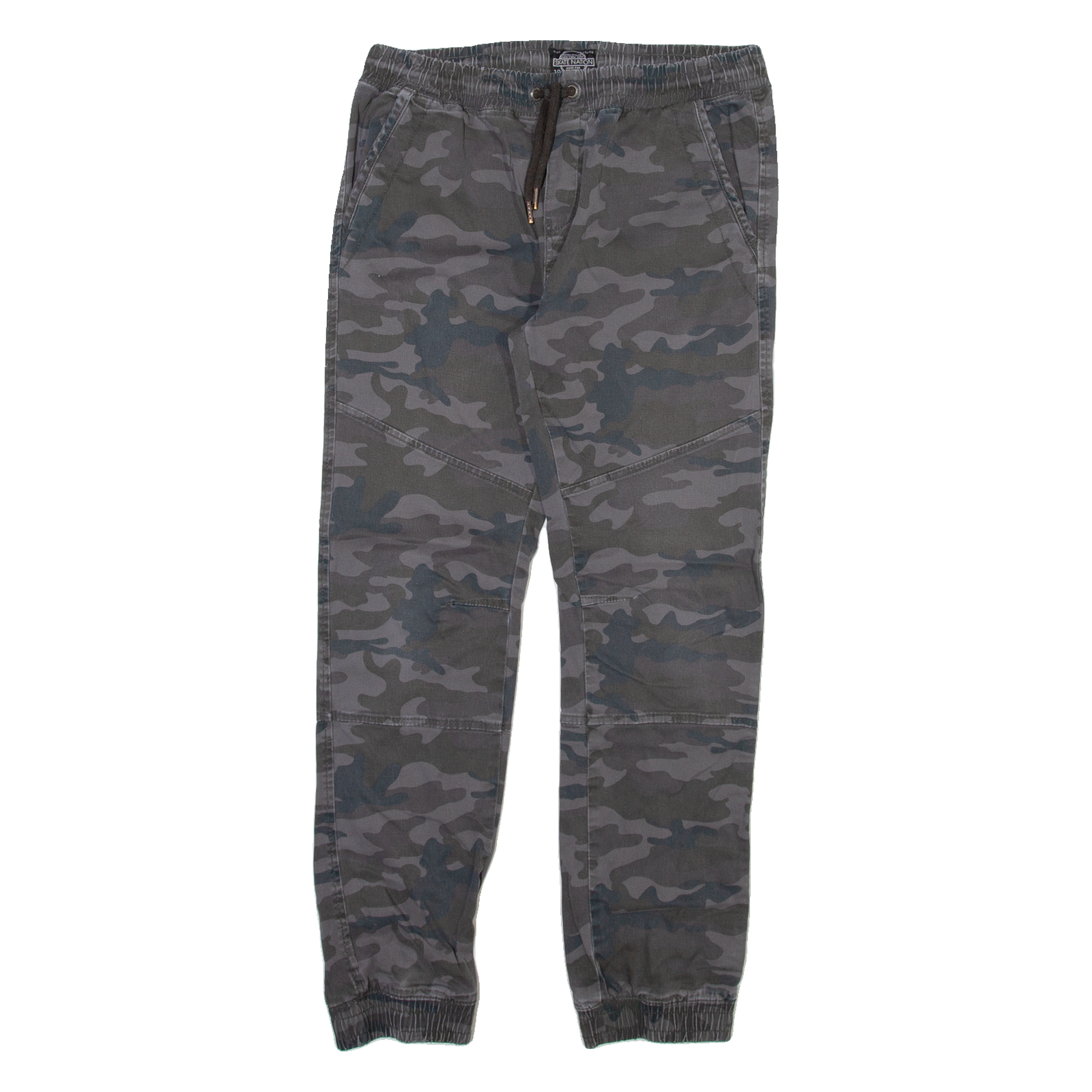 SKATE NATION Camo Jogger Style Mens Trousers Grey Regular Tapered W28 L28 Refurbished - N/A refurbished available on Cerqular
