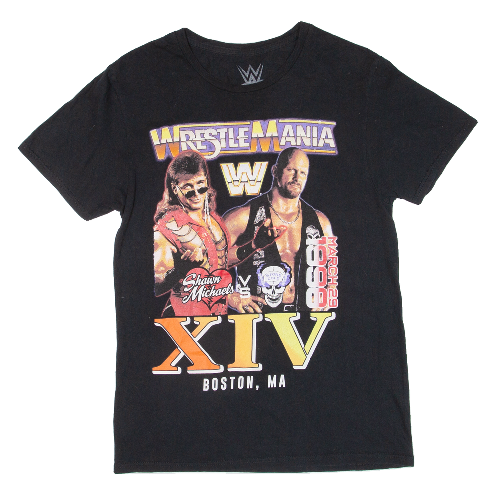 Wrestlemania Boston Ma Mens T-Shirt Black USA S Refurbished - N/A refurbished available on Cerqular