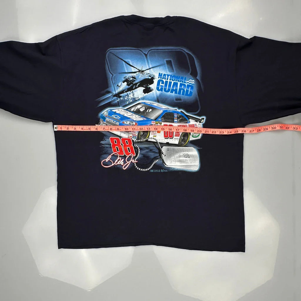 National Guard Chase Authentics Nascar Long Sleeve T-Shirt - 2XL Multicoloured Cotton Refurbished - Thrifted (note: this is a term often used to describe second- refurbished available on Cerqular