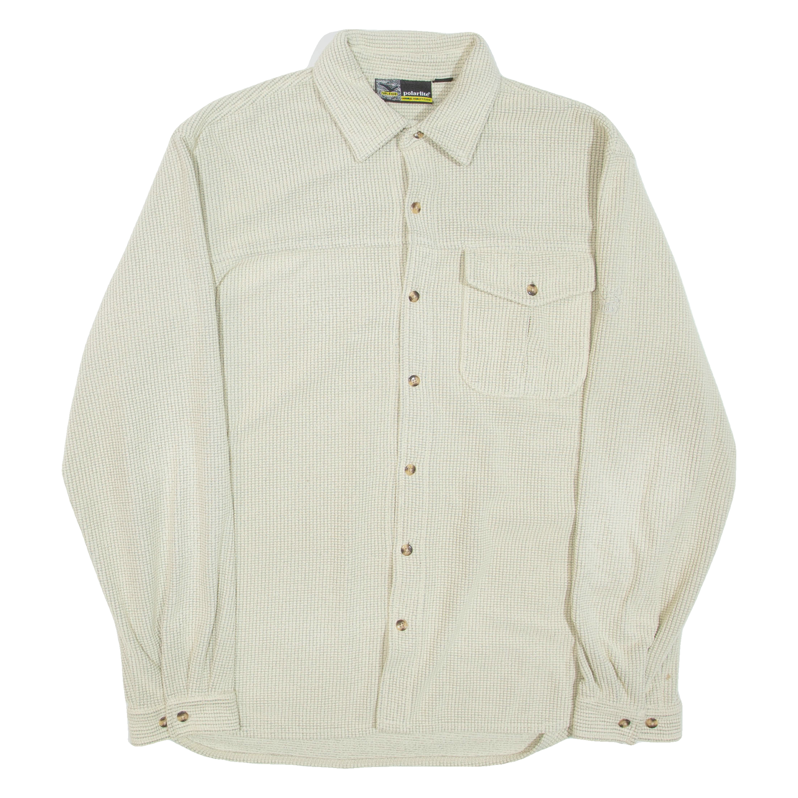 POLARLITE Mens Plain Shirt Beige Long Sleeve XL Refurbished - N/A refurbished available on Cerqular