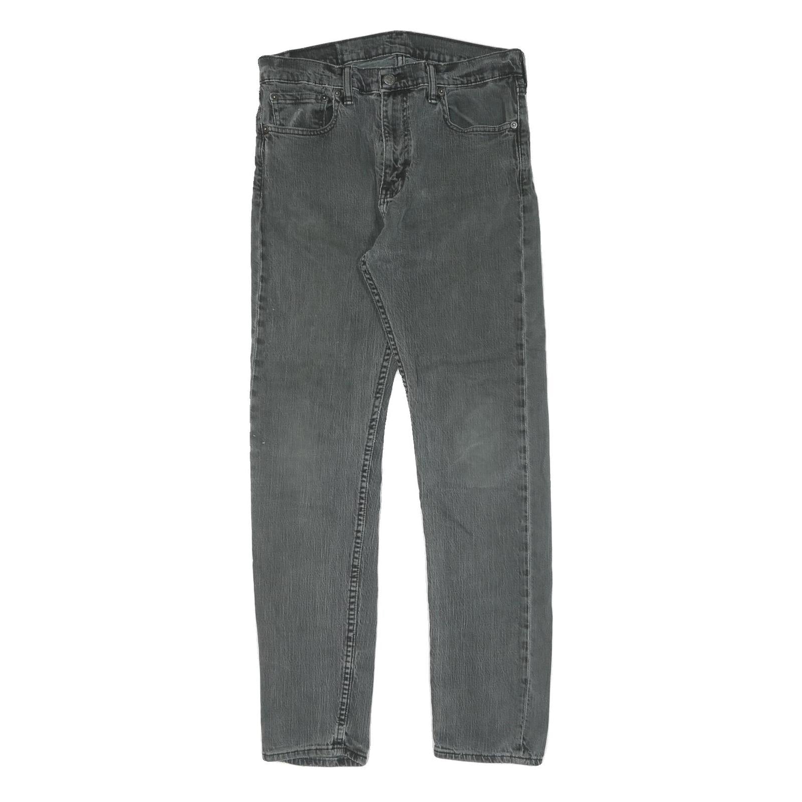 LEVI'S Mens Jeans Grey Regular Straight Denim W32 L29 Classic Cotton Zip Refurbished - N/A refurbished available on Cerqular