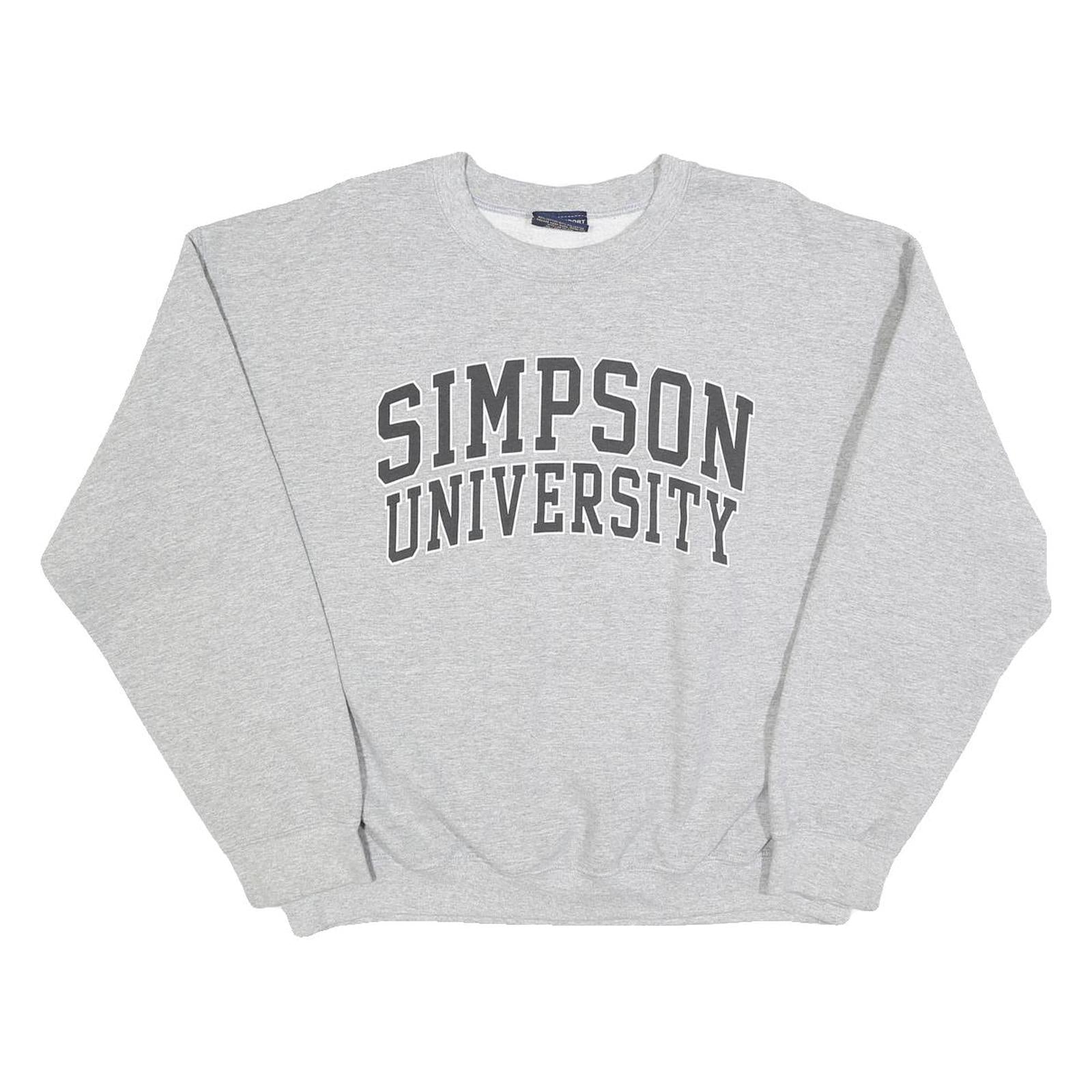 Buy MV SPORT Womens Grey Simpson University Crew Neck L Sweatshirt Cotton Blend Refurbished - $27.29 MV SPORT Womens Grey Simpson University Crew Neck L Sweatshirt Cotton Blend Refurbished - N/A refurbished available on Cerqular