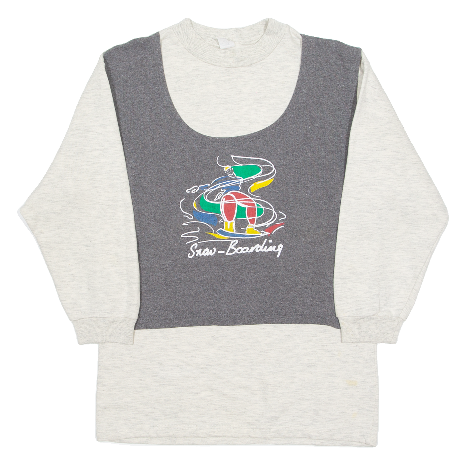 Snowboarding Womens Sweatshirt Grey Crew Neck L Refurbished - N/A refurbished available on Cerqular