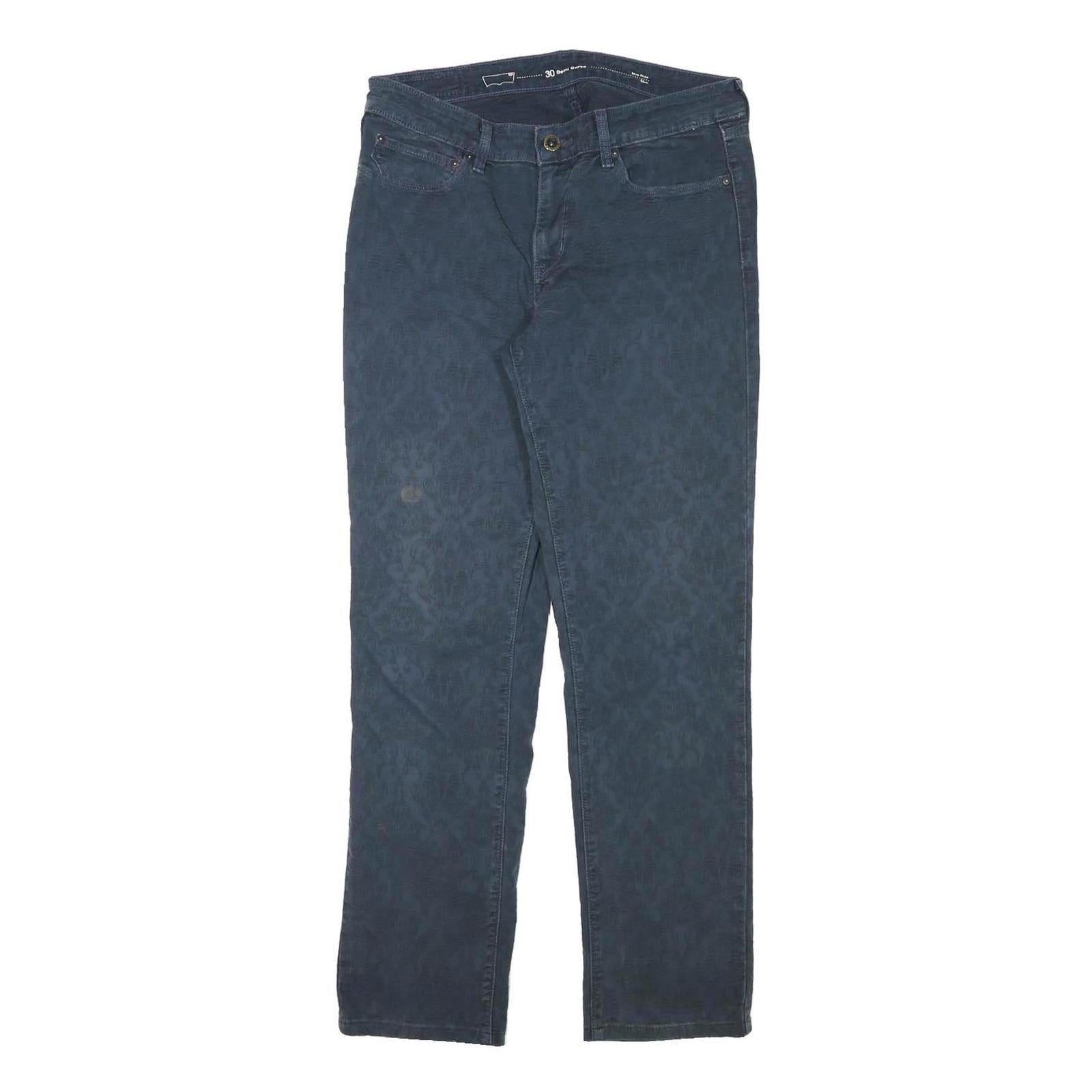 LEVI'S Womens Cotton Blend Blue Slim Straight Trousers W30 L28 Comfortable Zip Refurbished - N/A refurbished available on Cerqular