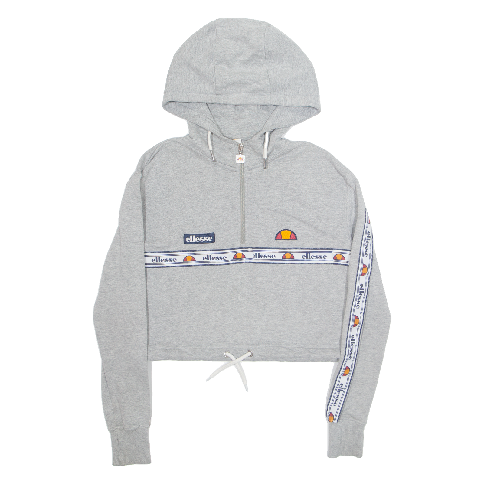 ELLESSE Cropped Womens Grey Hoodie UK 4 Refurbished - N/A refurbished available on Cerqular
