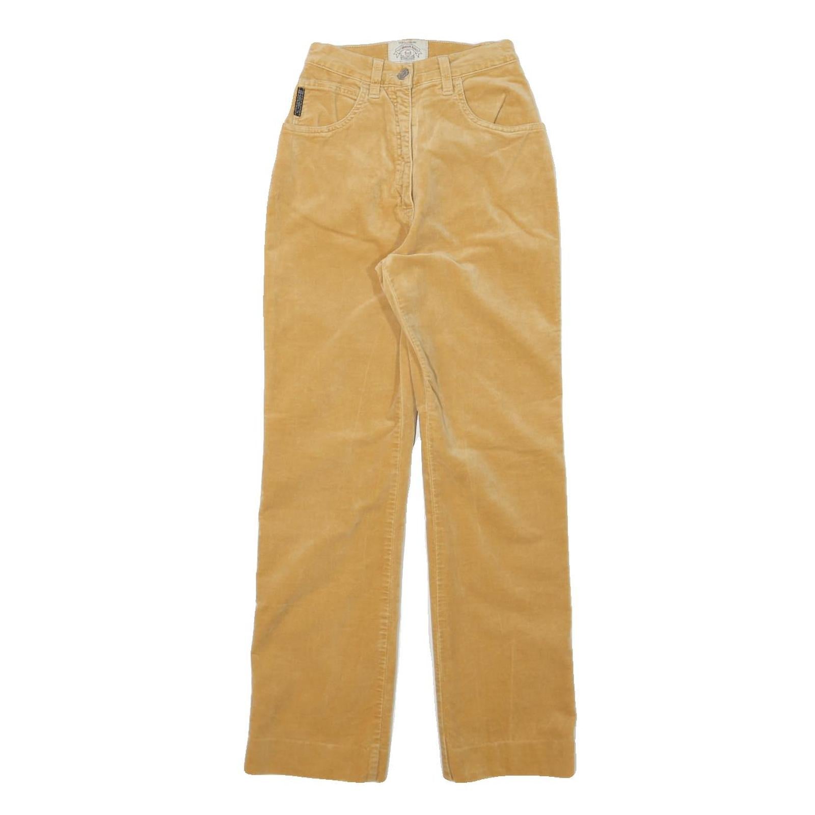 ARMANI JEANS Womens Cotton Blend Beige Regular Straight Trousers W20 L26 Refurbished - N/A refurbished available on Cerqular
