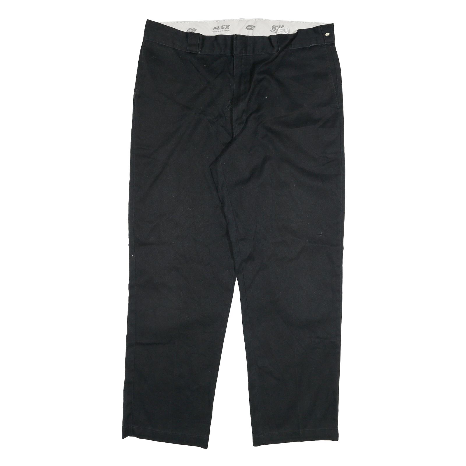 DICKIES Mens Cotton Blend Black Regular Fit Straight Leg Trousers W40 L32 Refurbished - N/A refurbished available on Cerqular