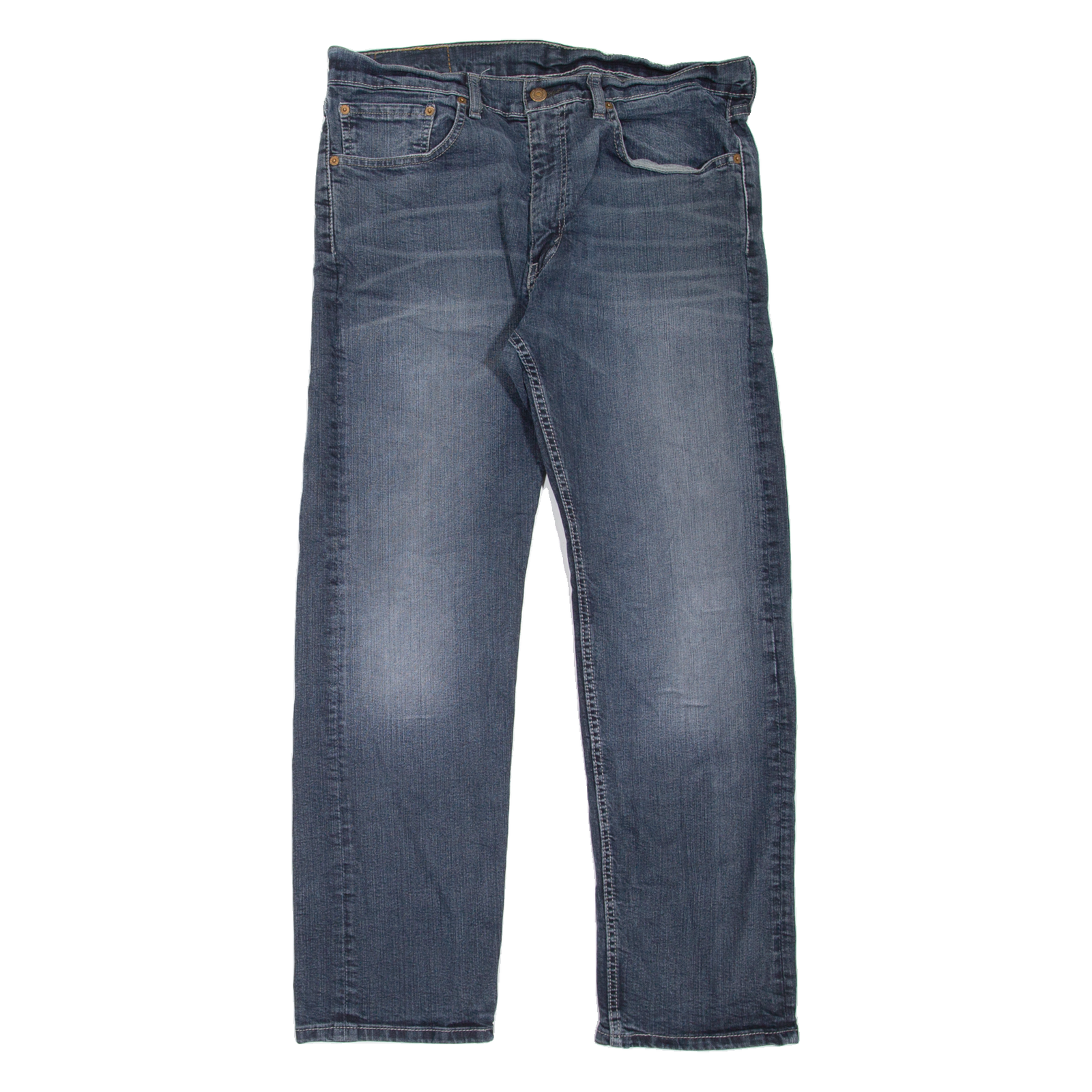 LEVI'S 505 Jeans Mens Blue Regular Straight Stone Wash W34 L30 Refurbished - N/A refurbished available on Cerqular