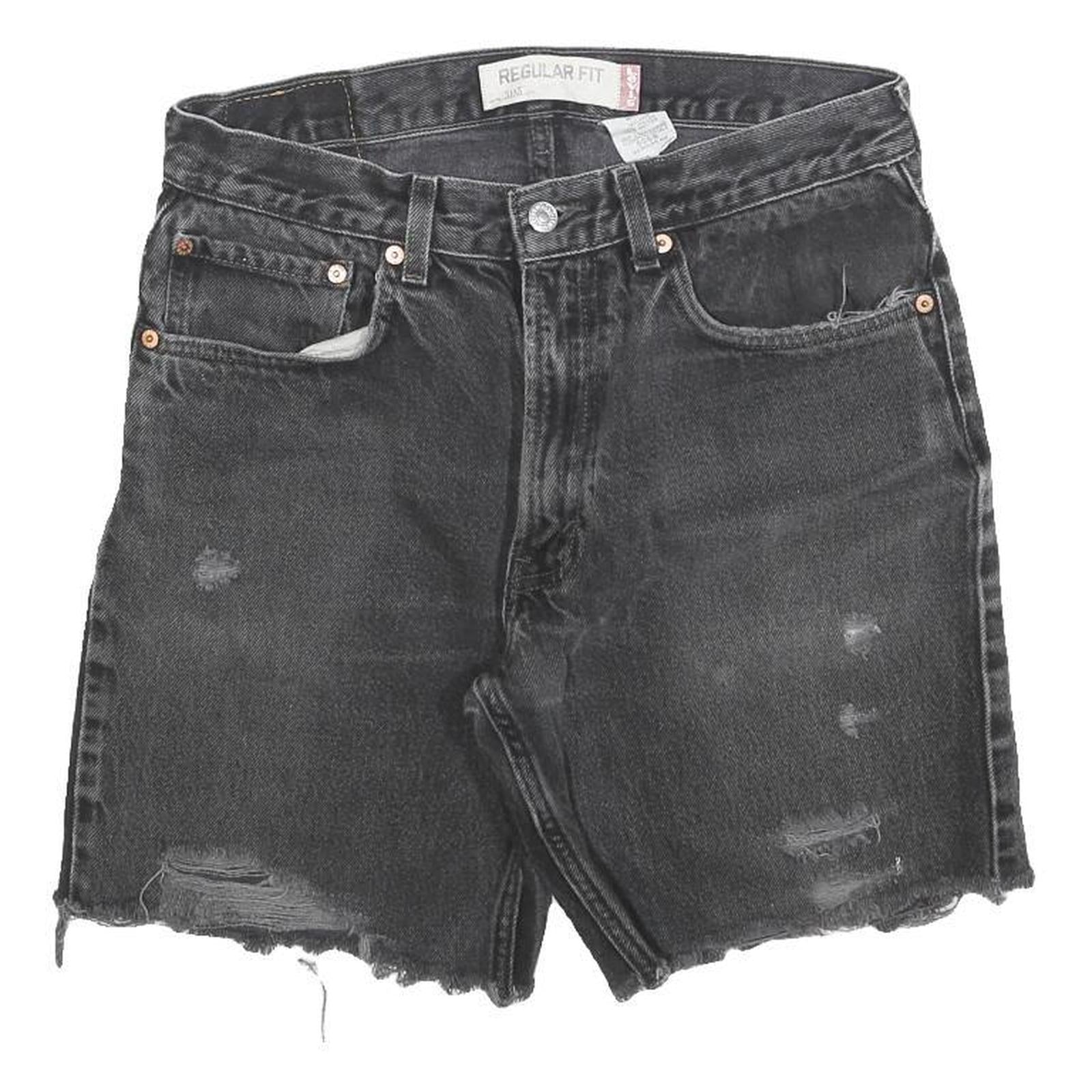 LEVI'S Mens Shorts Black Denim Cut-Off M W32 Distressed Casual Summer Refurbished - N/A refurbished available on Cerqular