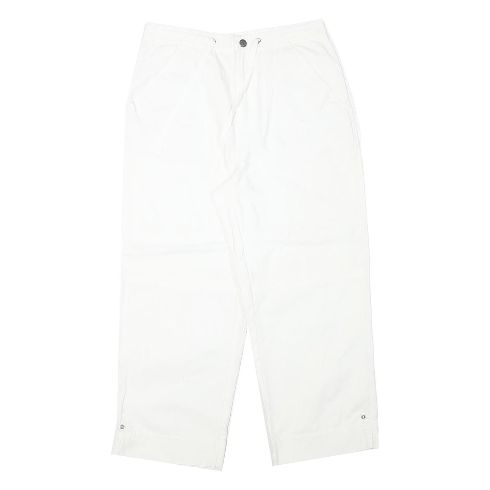 RELATIVITY Womens White Relaxed Fit Straight Leg Trousers W28 L24 Cotton Blend Refurbished - N/A refurbished available on Cerqular
