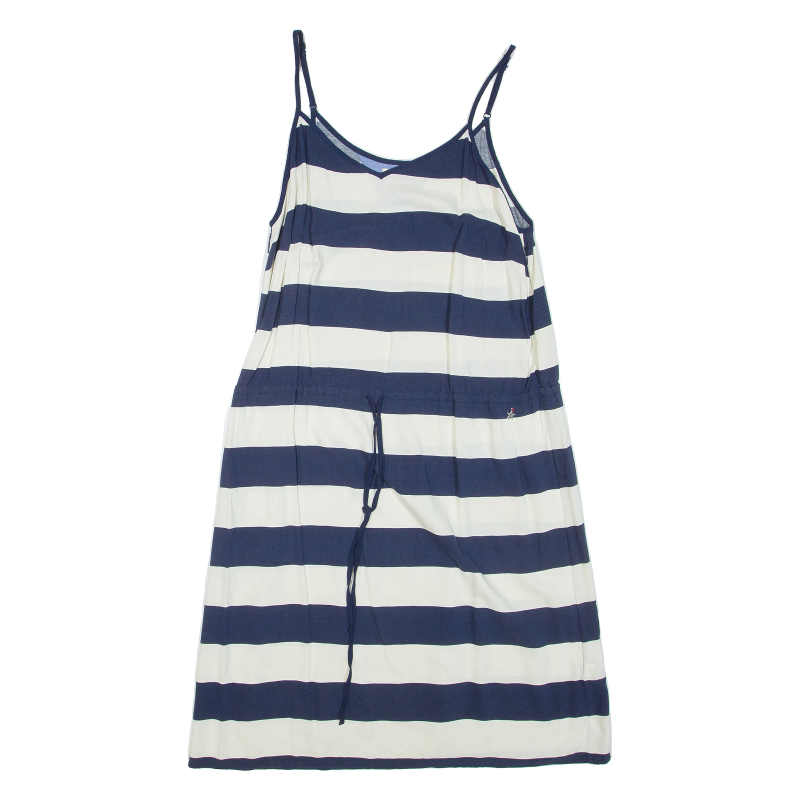HILFIGER DENIM Womens Day Dress Blue Striped Sleeveless Short L Refurbished - N/A refurbished available on Cerqular