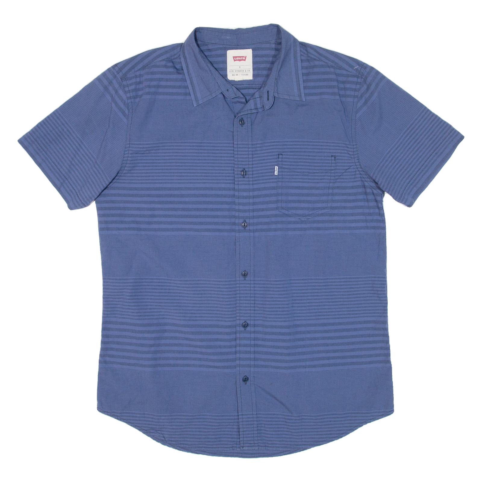 LEVI'S Mens Plain Shirt Blue S Refurbished - N/A refurbished available on Cerqular