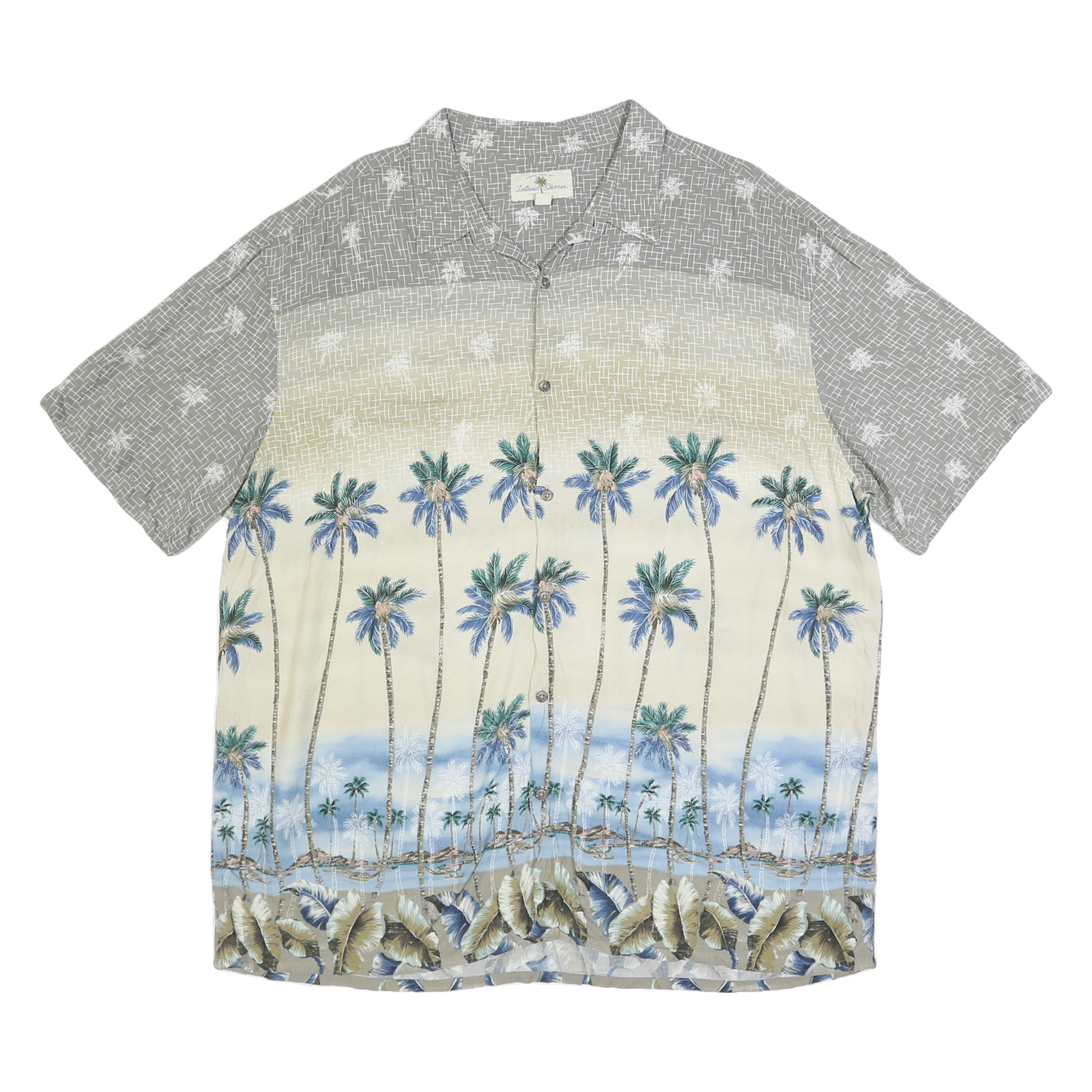 Buy ISLAND SHORES Mens Grey & Cream Palm Trees Rayon Shirt 2XL Hawaiian Holiday Refurbished - $15.59 ISLAND SHORES Mens Grey & Cream Palm Trees Rayon Shirt 2XL Hawaiian Holiday Refurbished - N/A refurbished available on Cerqular