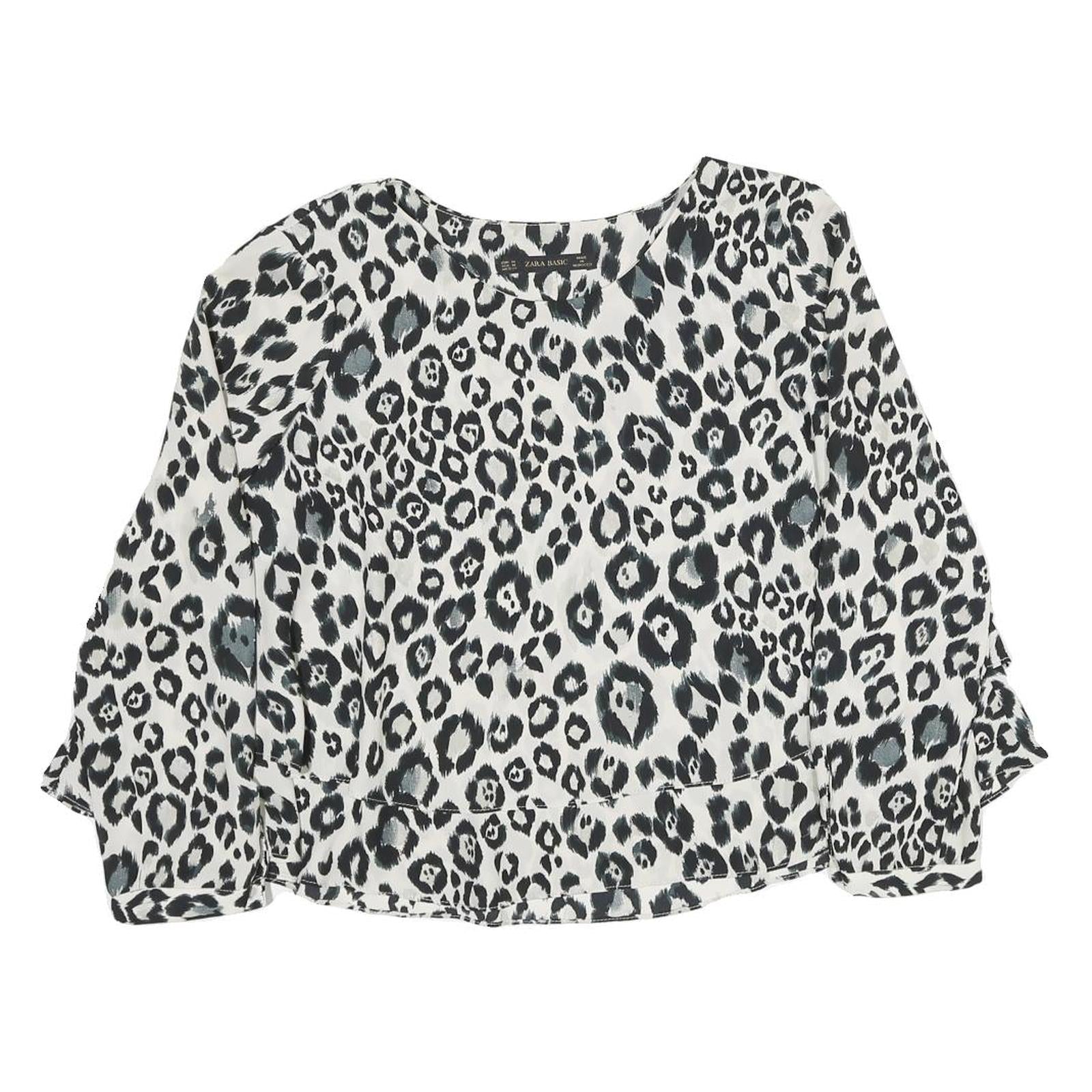Buy ZARA Womens Black & White Leopard Print Blouse Long Sleeve Round Neck M Stylish Refurbished - $15.59 ZARA Womens Black & White Leopard Print Blouse Long Sleeve Round Neck M Stylish Refurbished - N/A refurbished available on Cerqular