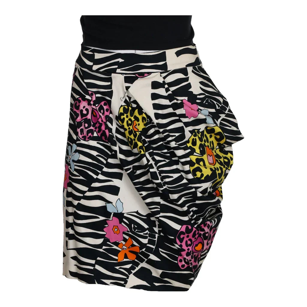 Enrico Coveri Animal print Midi Skirt - 28W UK 8 Black & White Polyester Blend Refurbished - Thrifted (note: this is a term often used to describe second- refurbished available on Cerqular