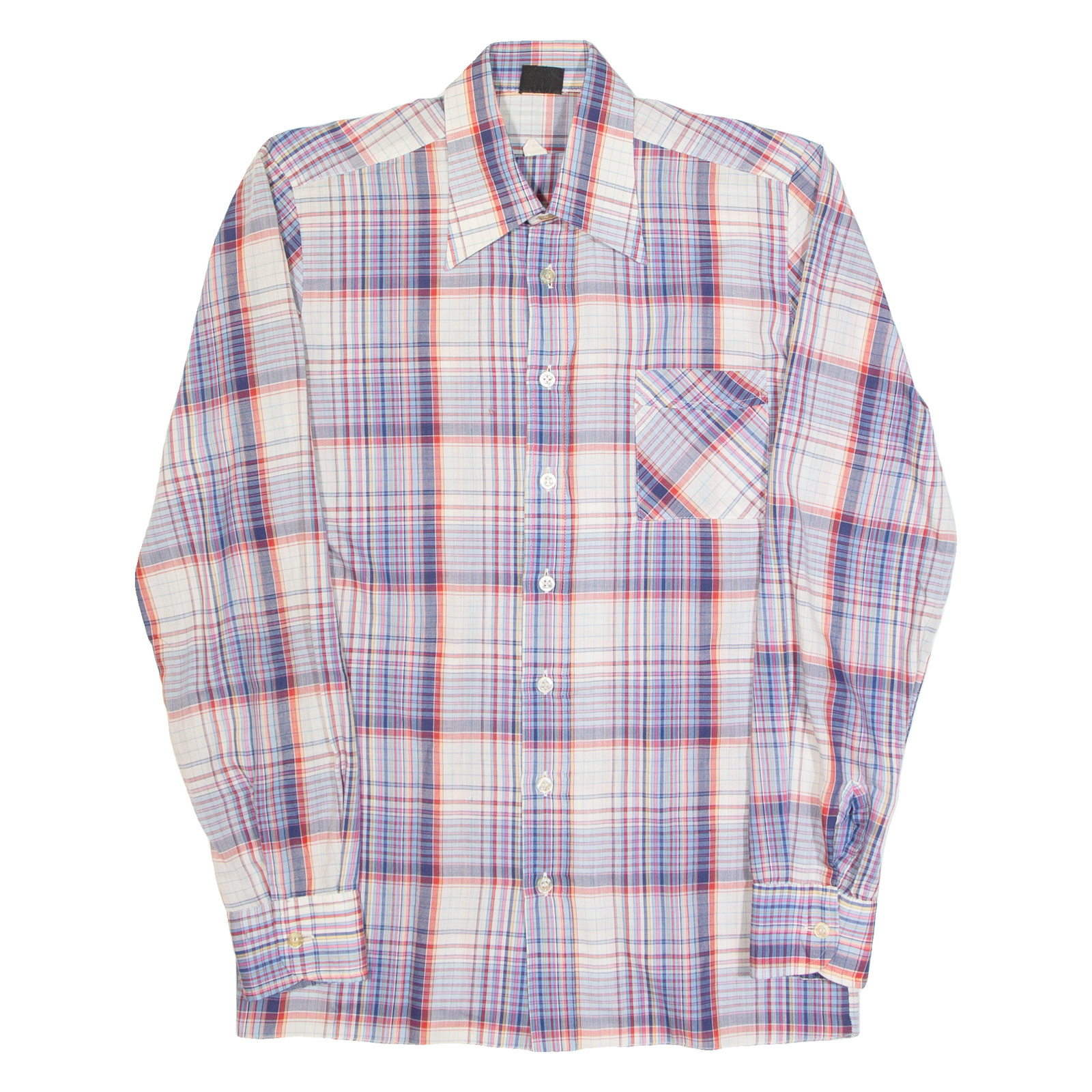 ALDO ORELLI Mens Shirt Blue 90s Check Long Sleeve M Refurbished - N/A refurbished available on Cerqular