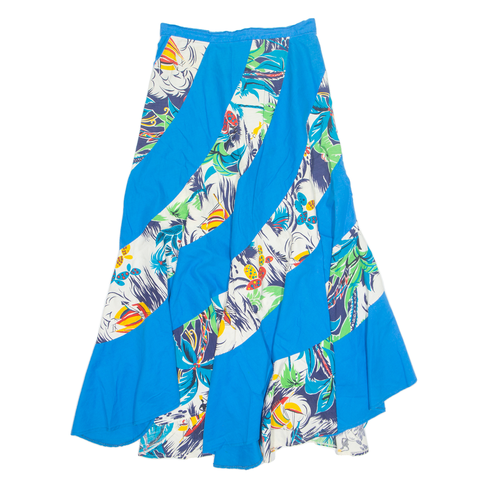 Womens Swing Skirt Blue Long Floral S Refurbished - N/A refurbished available on Cerqular