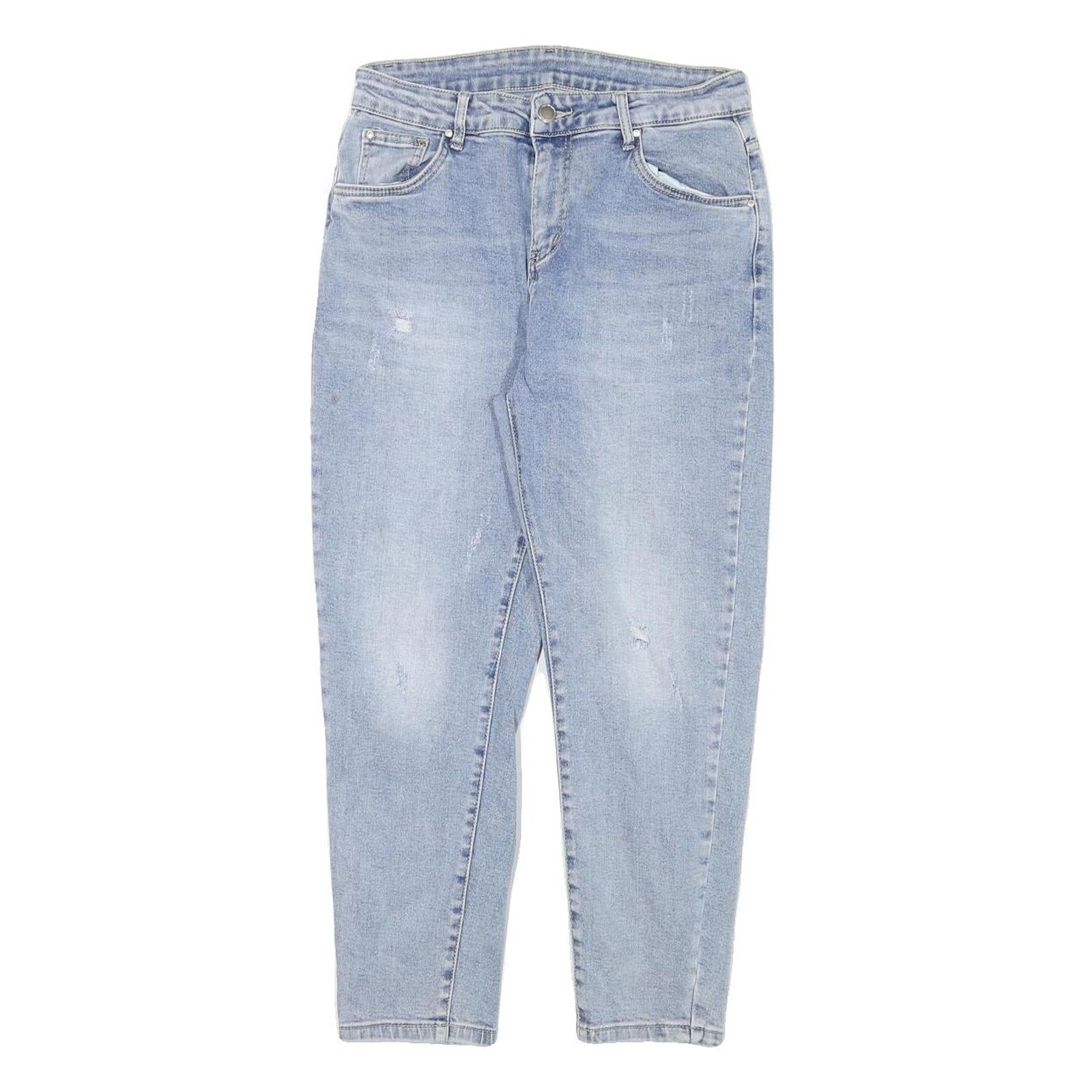 Womens Slim Light Blue Denim Jeans Cotton Blend Zip W28 L24 Stylish Casual Wear Refurbished - N/A refurbished available on Cerqular