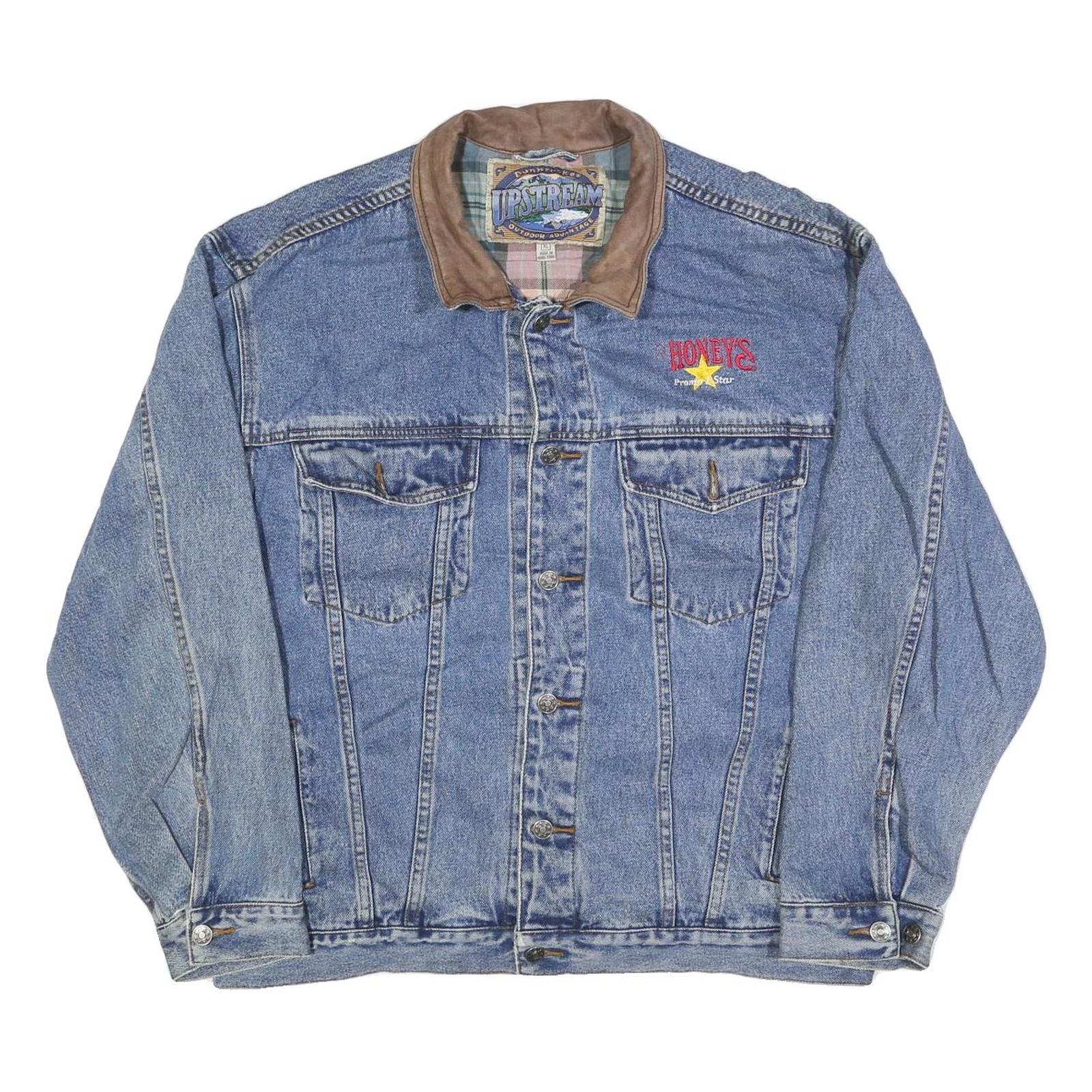 DUNBROOKE Mens Blue Denim Button Jacket XL Cotton Blend Casual Workwear Refurbished - N/A refurbished available on Cerqular