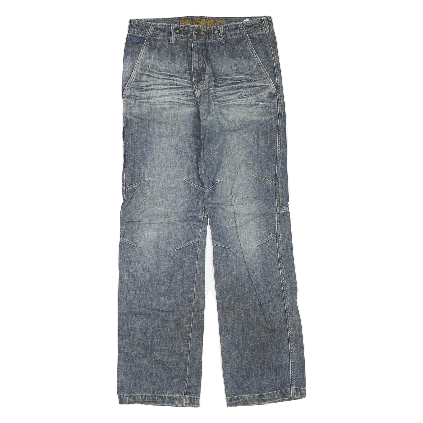 GIA JEANS CO Womens Regular Fit Denim Jeans Blue W32 L32 Casual Streetwear Refurbished - N/A refurbished available on Cerqular