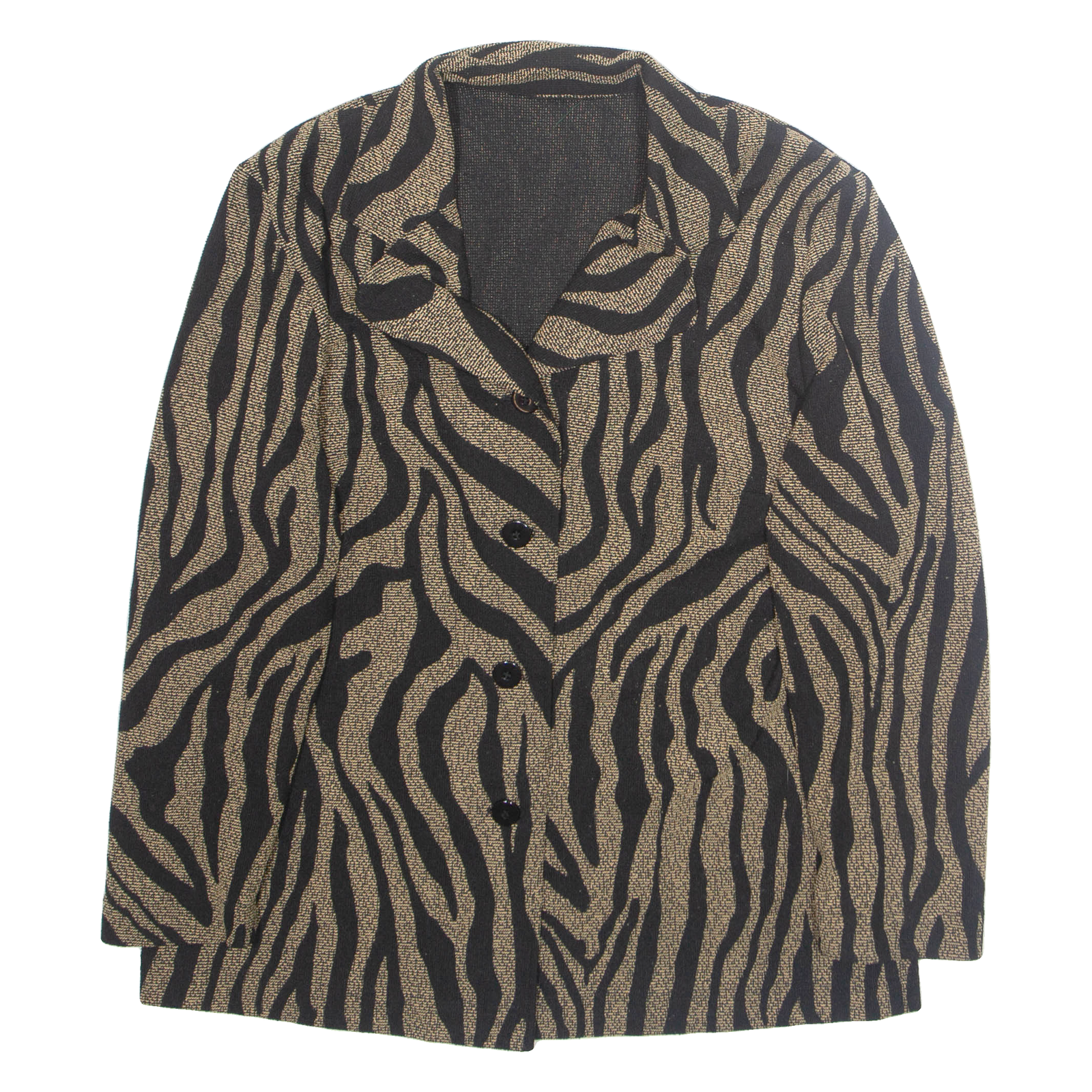 Womens Blazer Jacket Brown Crazy Pattern L Refurbished - N/A refurbished available on Cerqular