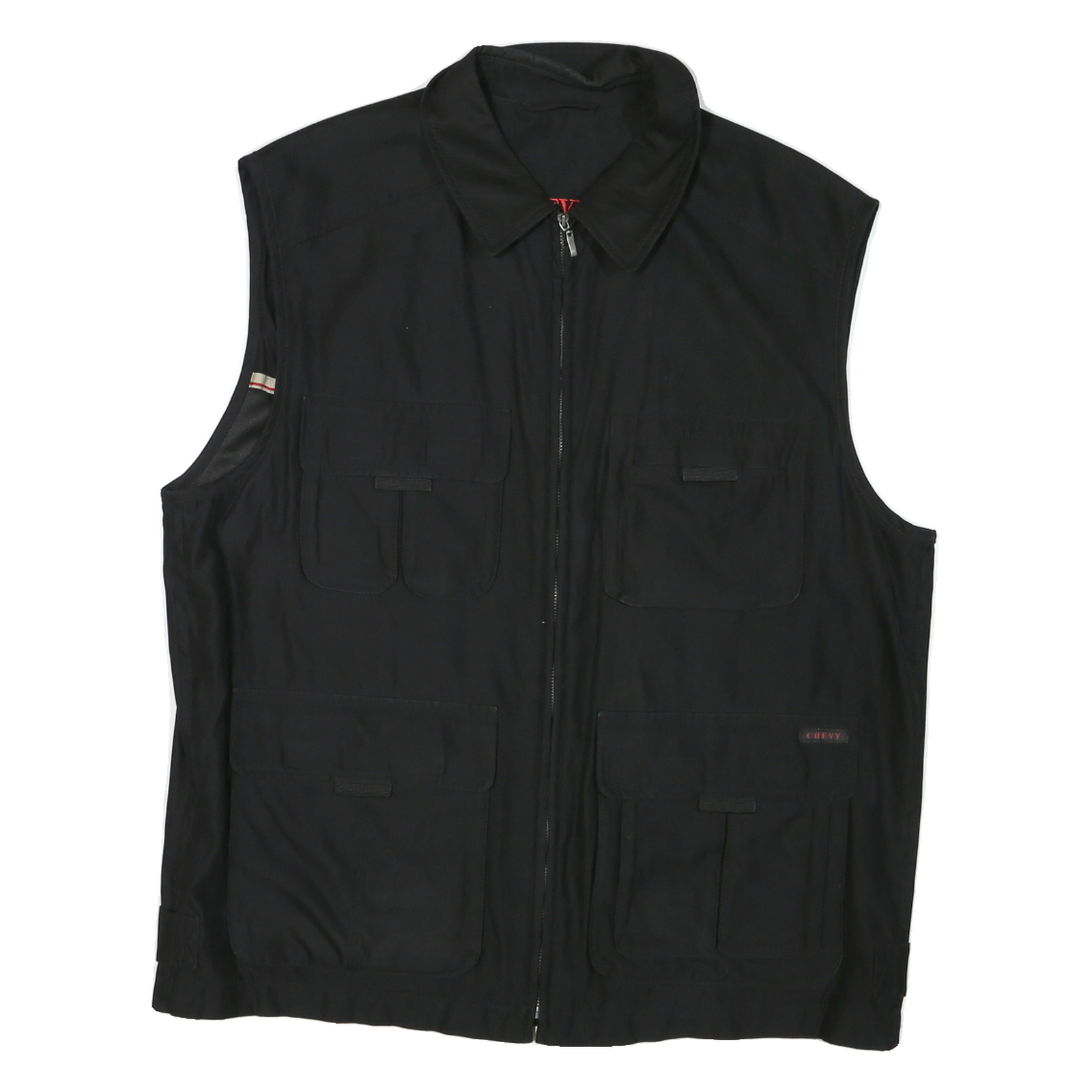 Mens Black Utility Synthetic Sleeveless Jacket L Zip Pockets Casual Outdoor Refurbished - N/A refurbished available on Cerqular