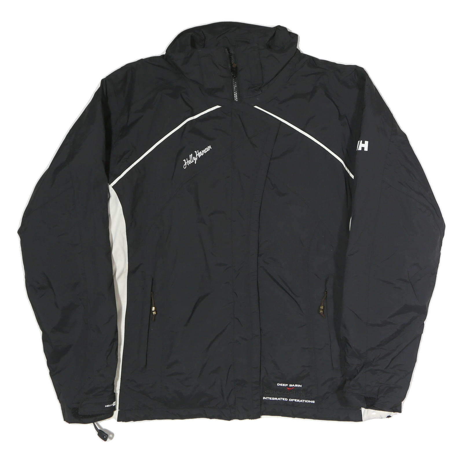 HELLY HANSEN Womens Black & Cream Outdoor Zip Jacket XL Polyester Blend Refurbished - N/A refurbished available on Cerqular