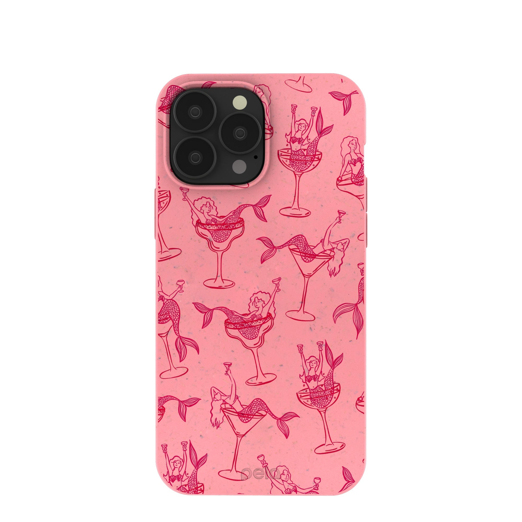 Bubblegum Pink Mermaid Cocktail iPhone 13 Pro Max Case Refurbished - Pela Case refurbished available on Cerqular
