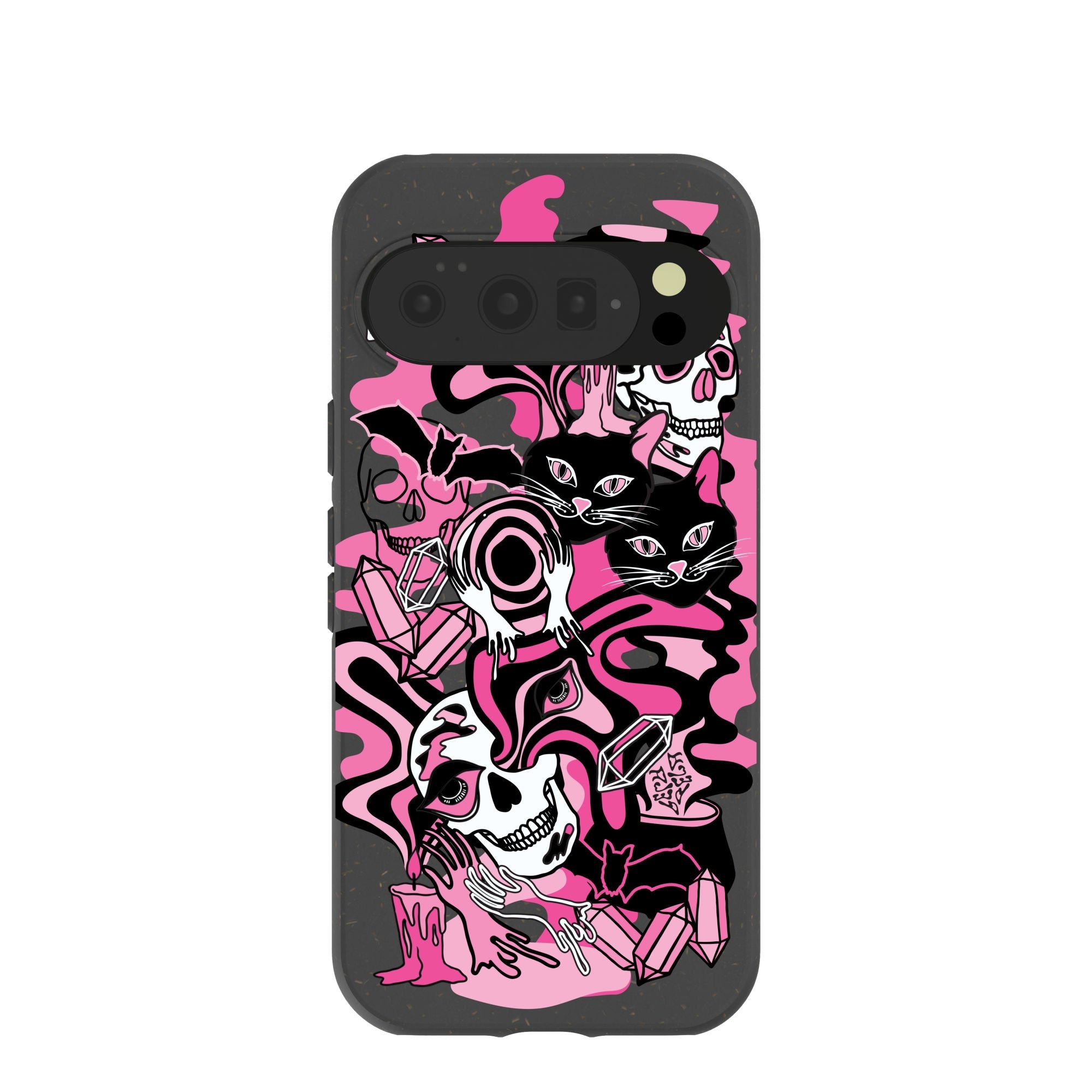 Black Spellbound Ghouls Google Pixel 10/10 Pro Case | PixelSnap Compatibility: Without PixelSnap Refurbished - Pela Case refurbished available on Cerqular