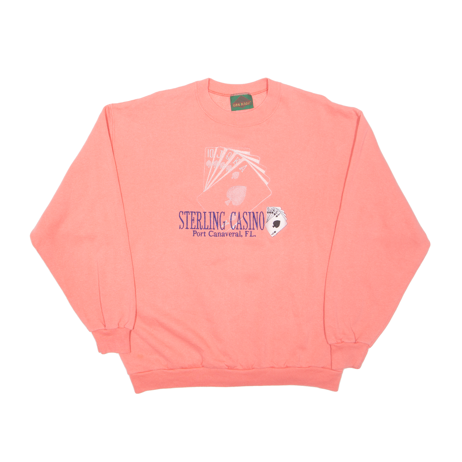 GR8 RAGZ Sterling Casino Florida Mens Sweatshirt Pink USA XL Refurbished - N/A refurbished available on Cerqular