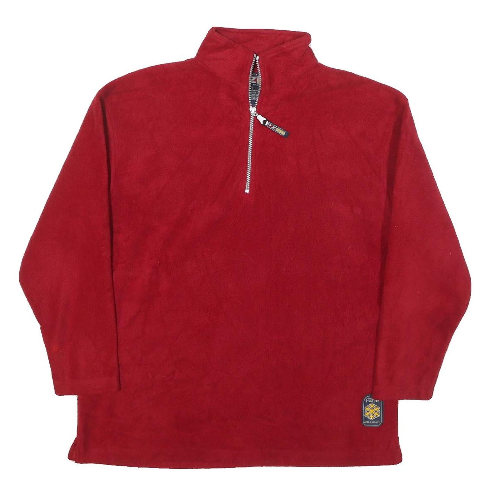 PZNE Mens Red Plain Pullover Jumper Crew Neck Polyester Blend Size M Casual Warm Refurbished - N/A refurbished available on Cerqular