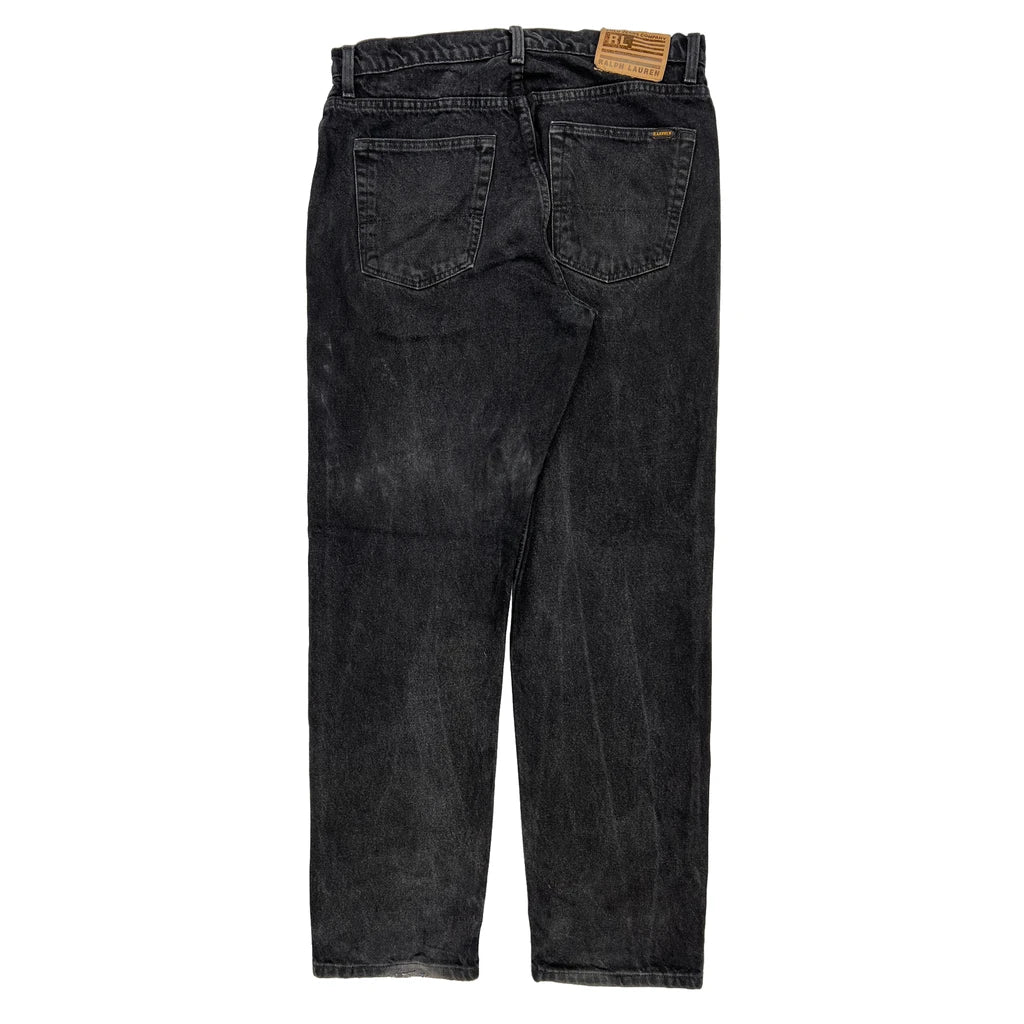 Ralph Lauren Jeans - 33W 30L Black Cotton Refurbished - Thrifted (note: this is a term often used to describe second- refurbished available on Cerqular