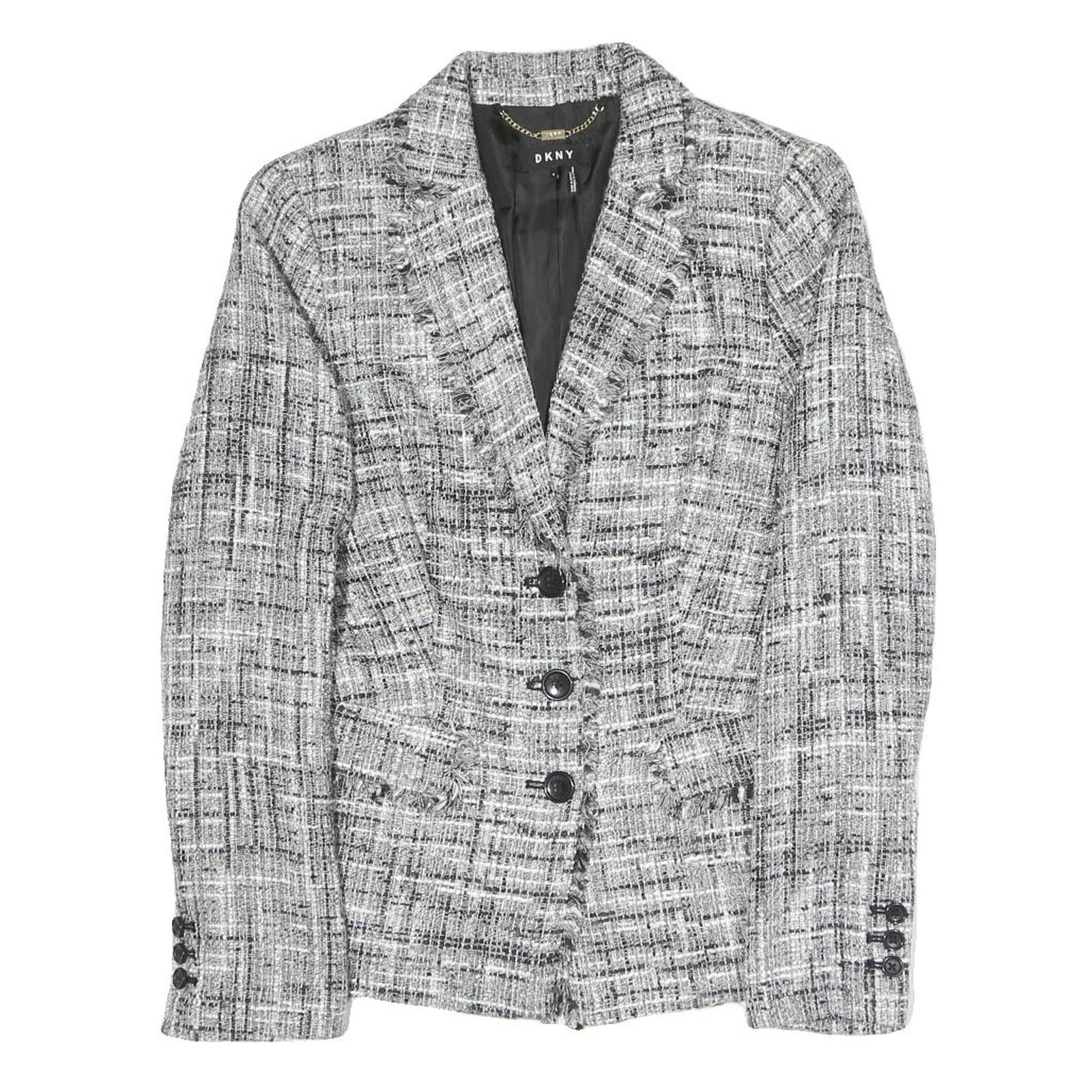 Buy DKNY Womens Black & White Tweed Jacket XS Polyester Blend Button Closure Refurbished - $74.09 DKNY Womens Black & White Tweed Jacket XS Polyester Blend Button Closure Refurbished - N/A refurbished available on Cerqular