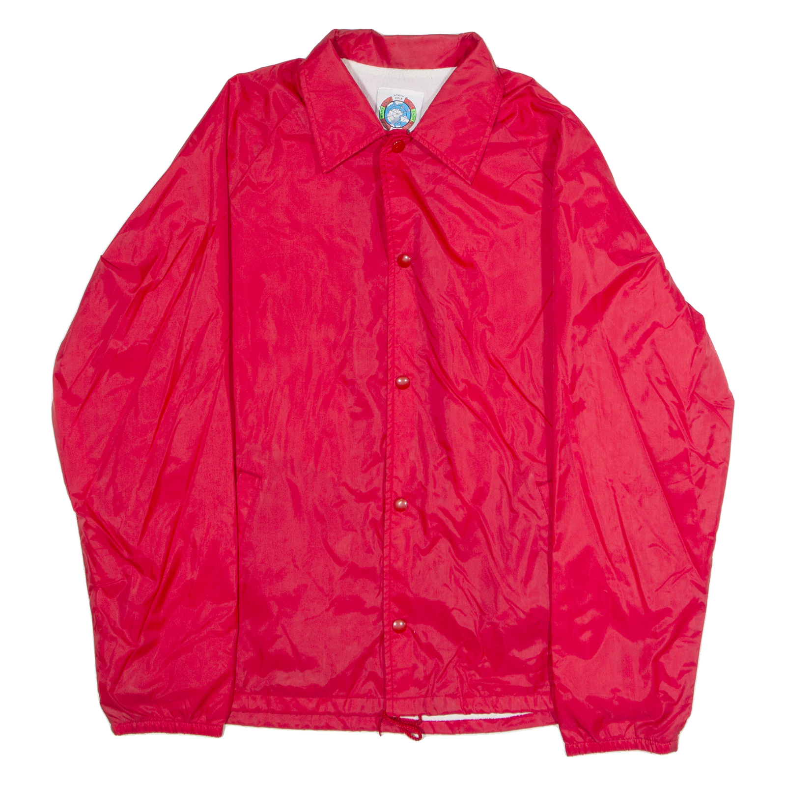 WEATHER BREAKER Mens Coach Jacket Red Nylon 90s M Refurbished - N/A refurbished available on Cerqular