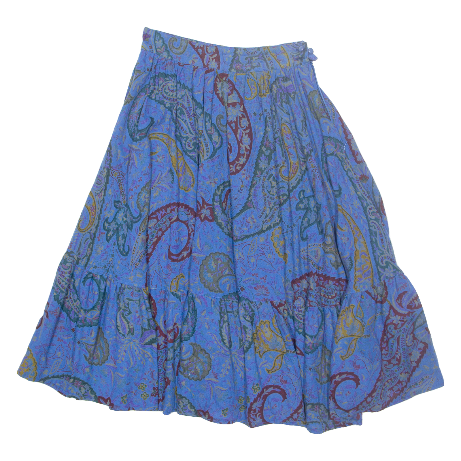 Womens A-Line Skirt Blue Midi Paisley S Refurbished - N/A refurbished available on Cerqular
