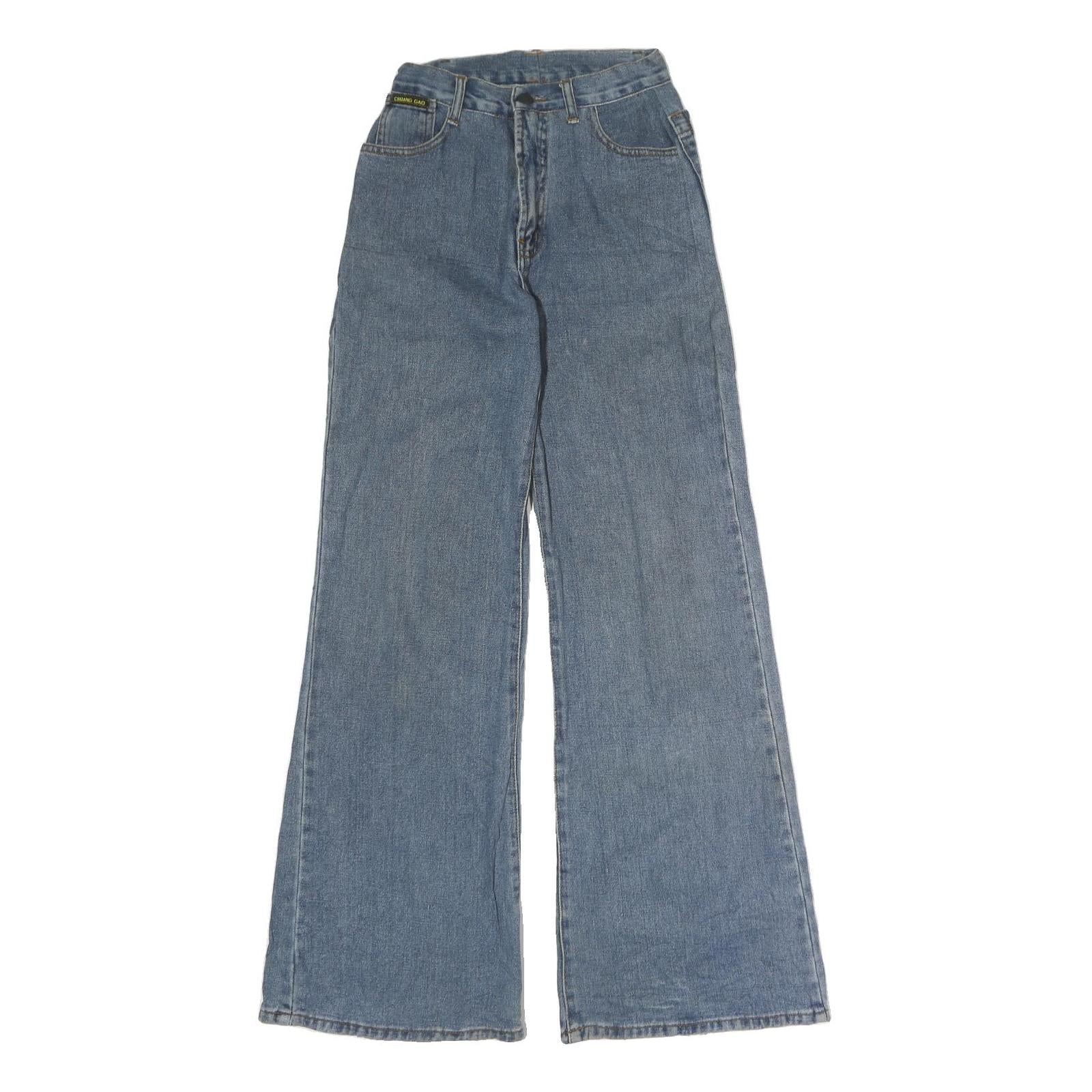 CHUANG GAO Womens Regular Blue Denim Jeans Wide-Leg Cotton Zip W22 L32 Refurbished - N/A refurbished available on Cerqular