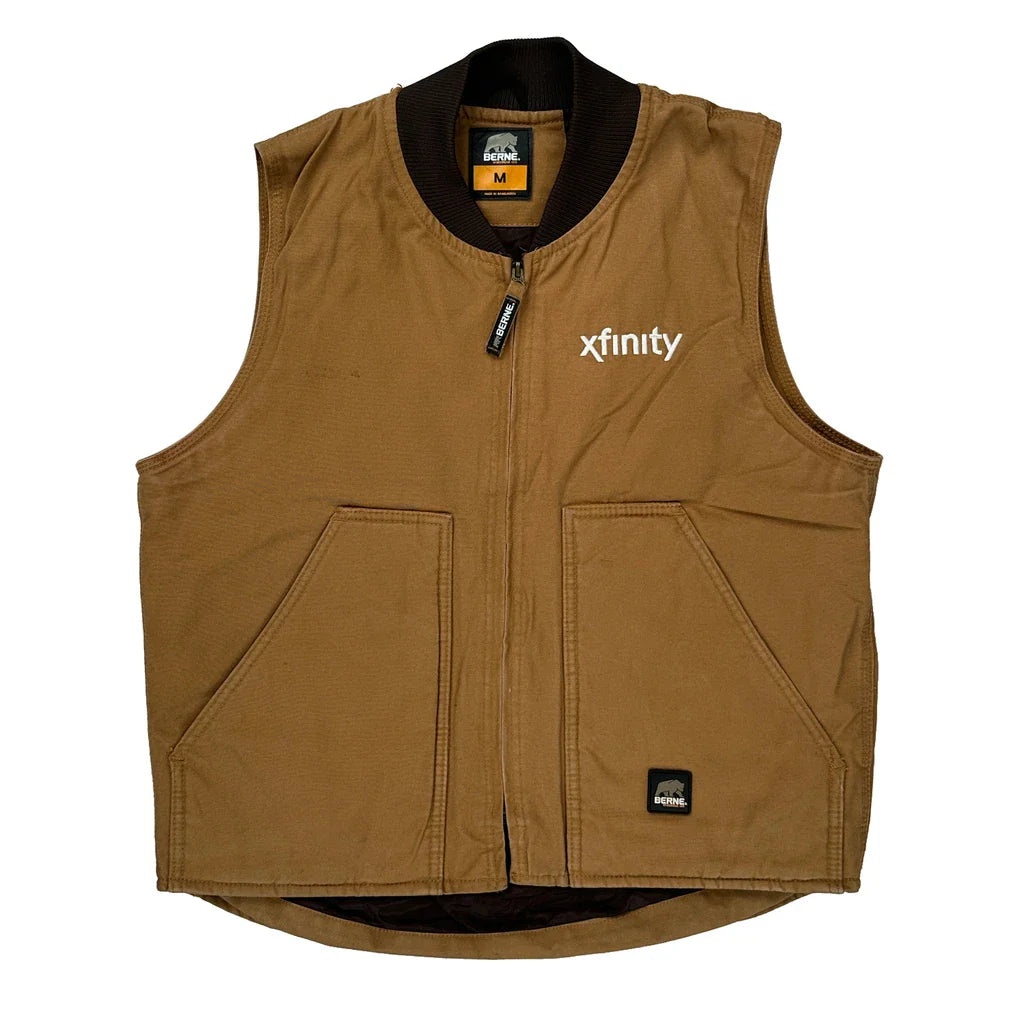 Berne Gilet - Medium Brown Cotton Refurbished - Thrifted (note: this is a term often used to describe second- refurbished available on Cerqular