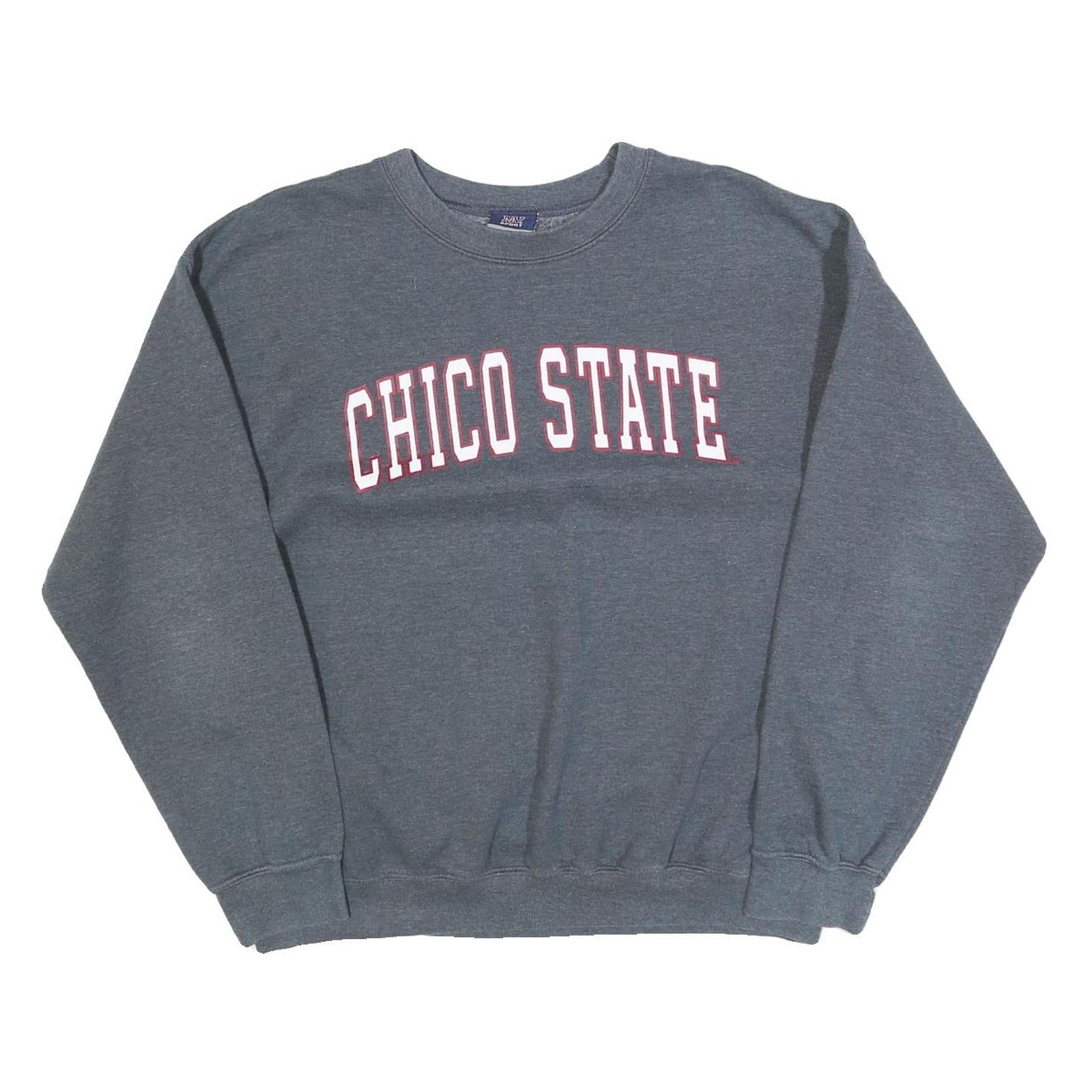 MV SPORT Mens Grey Chico State Crew Neck L Cotton Blend Sweatshirt Casual Wear Refurbished - N/A refurbished available on Cerqular