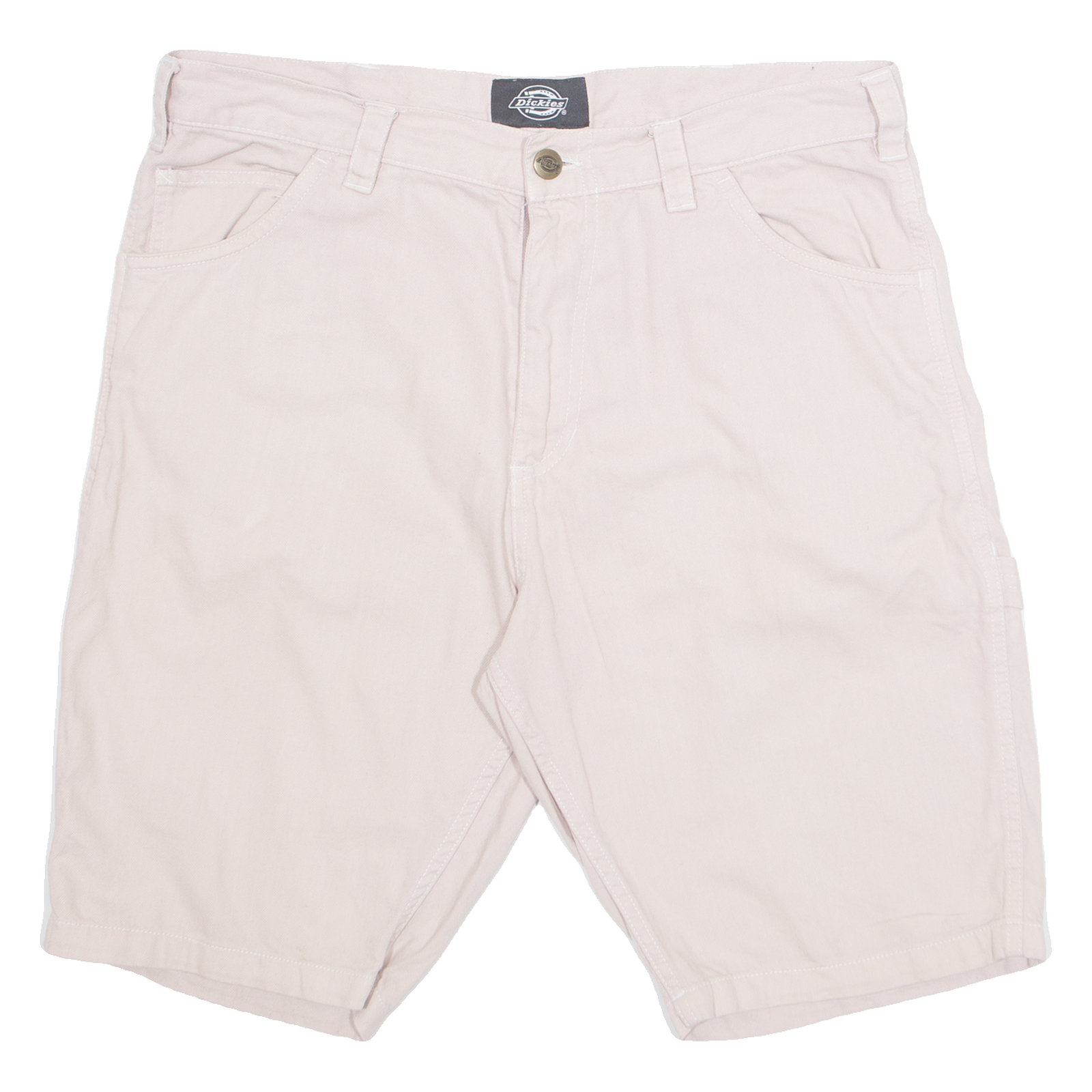 DICKIES Mens Denim Shorts Pink M W34 Refurbished - N/A refurbished available on Cerqular