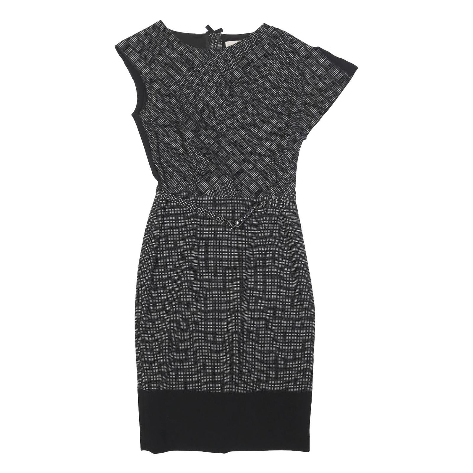 ROKSANDA ILINCIC Womens Black & White Check Sheath Polyester Blend Dress S Refurbished - N/A refurbished available on Cerqular
