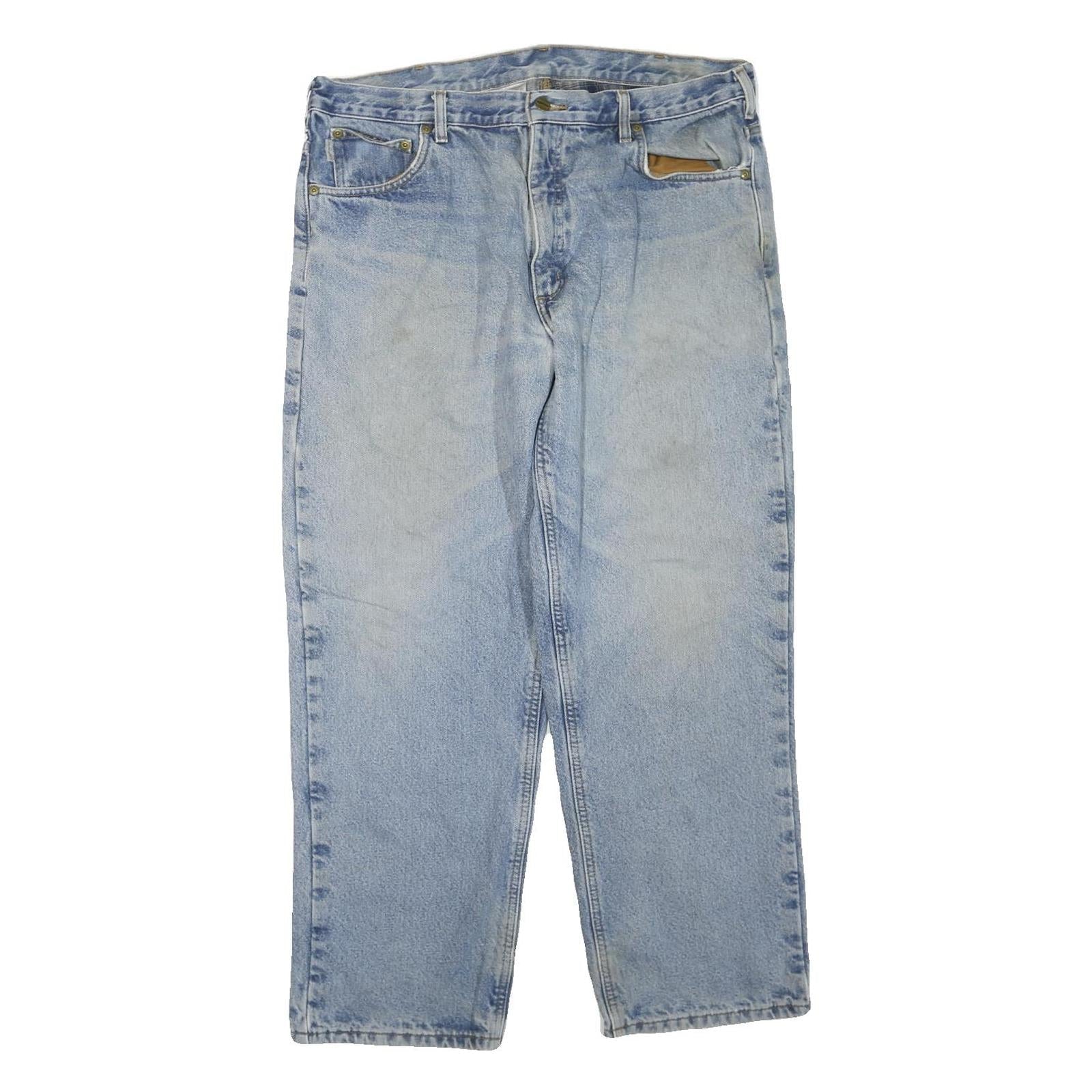 CARHARTT Mens Regular Fit Light Blue Denim Jeans W38 L30 Classic Cotton Blend Refurbished - N/A refurbished available on Cerqular