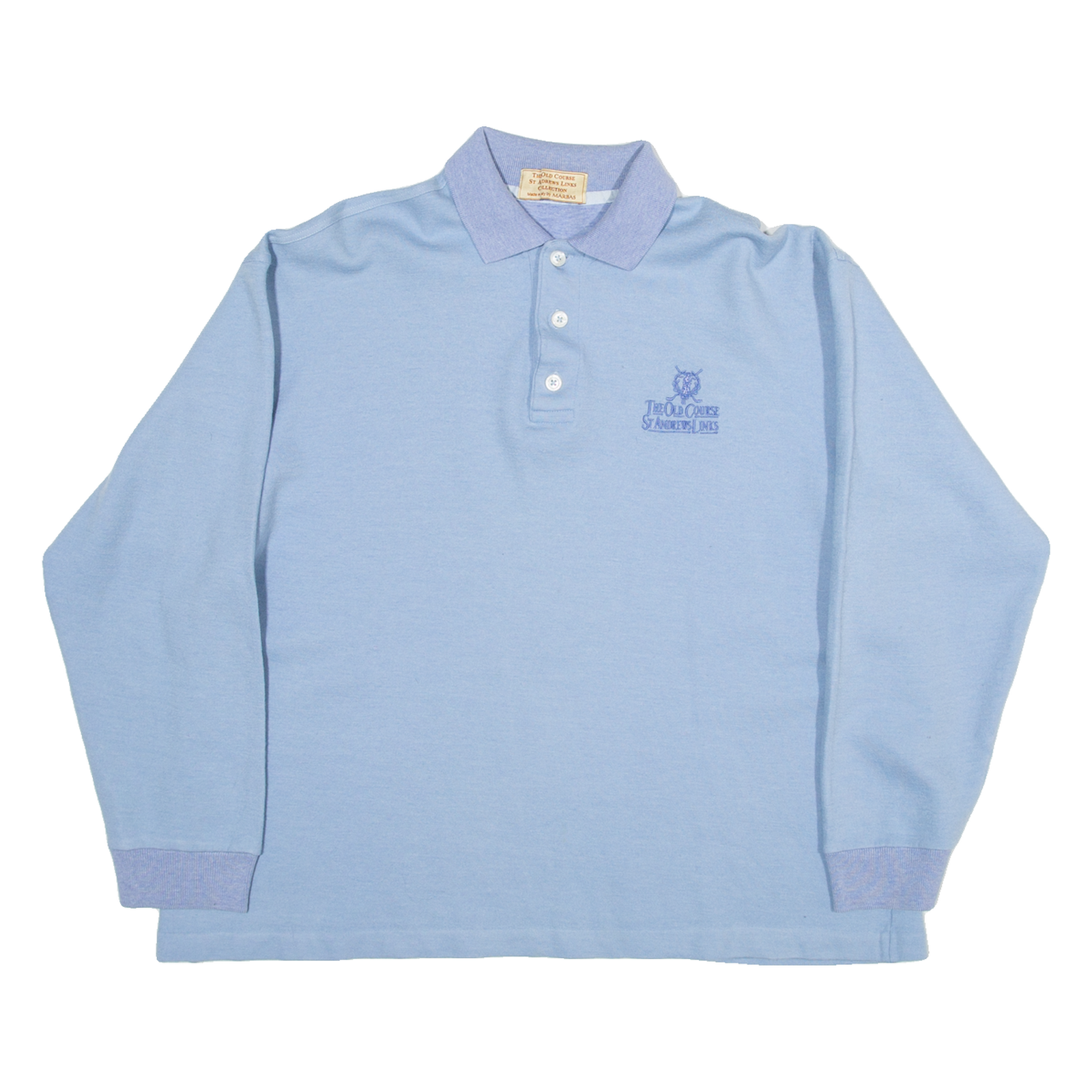 St Andrews Link Womens Sweatshirt Blue Button Neck M Refurbished - N/A refurbished available on Cerqular