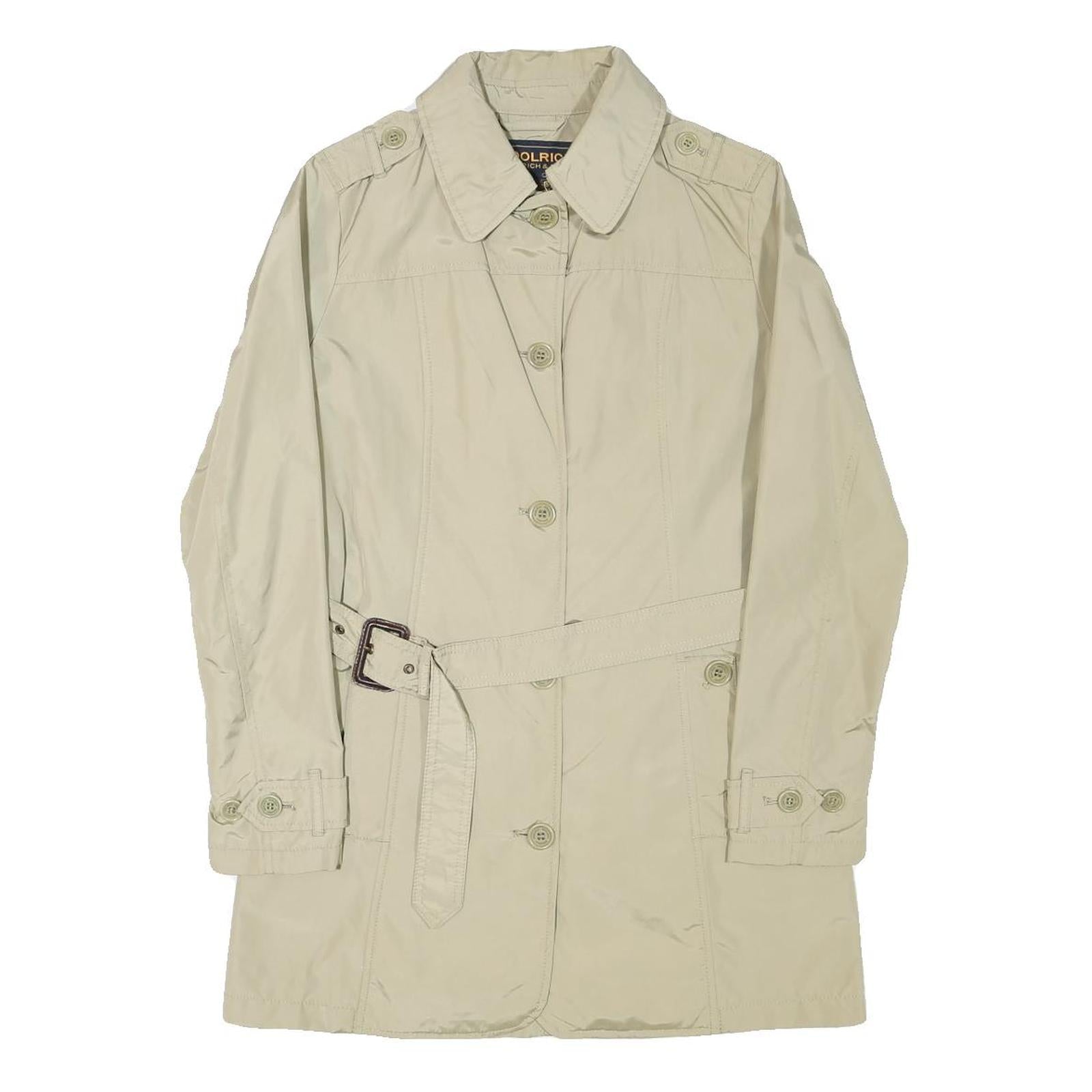 WOOLRICH Womens Beige Button Jacket S Polyester Blend Classic Lightweight Dress Refurbished - N/A refurbished available on Cerqular
