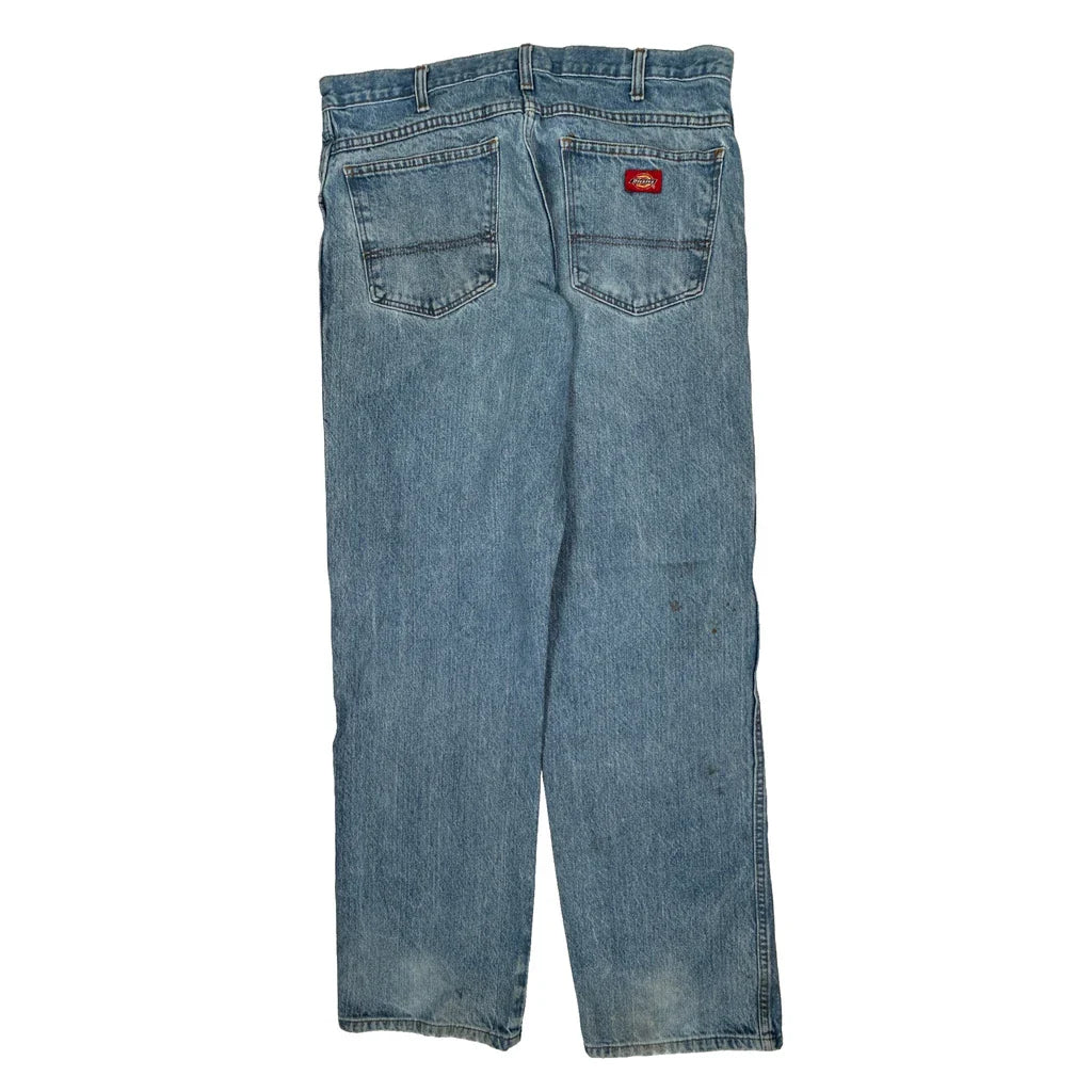 Dickies Jeans - 34W 32L Light Wash Cotton Refurbished - Thrifted (note: this is a term often used to describe second- refurbished available on Cerqular